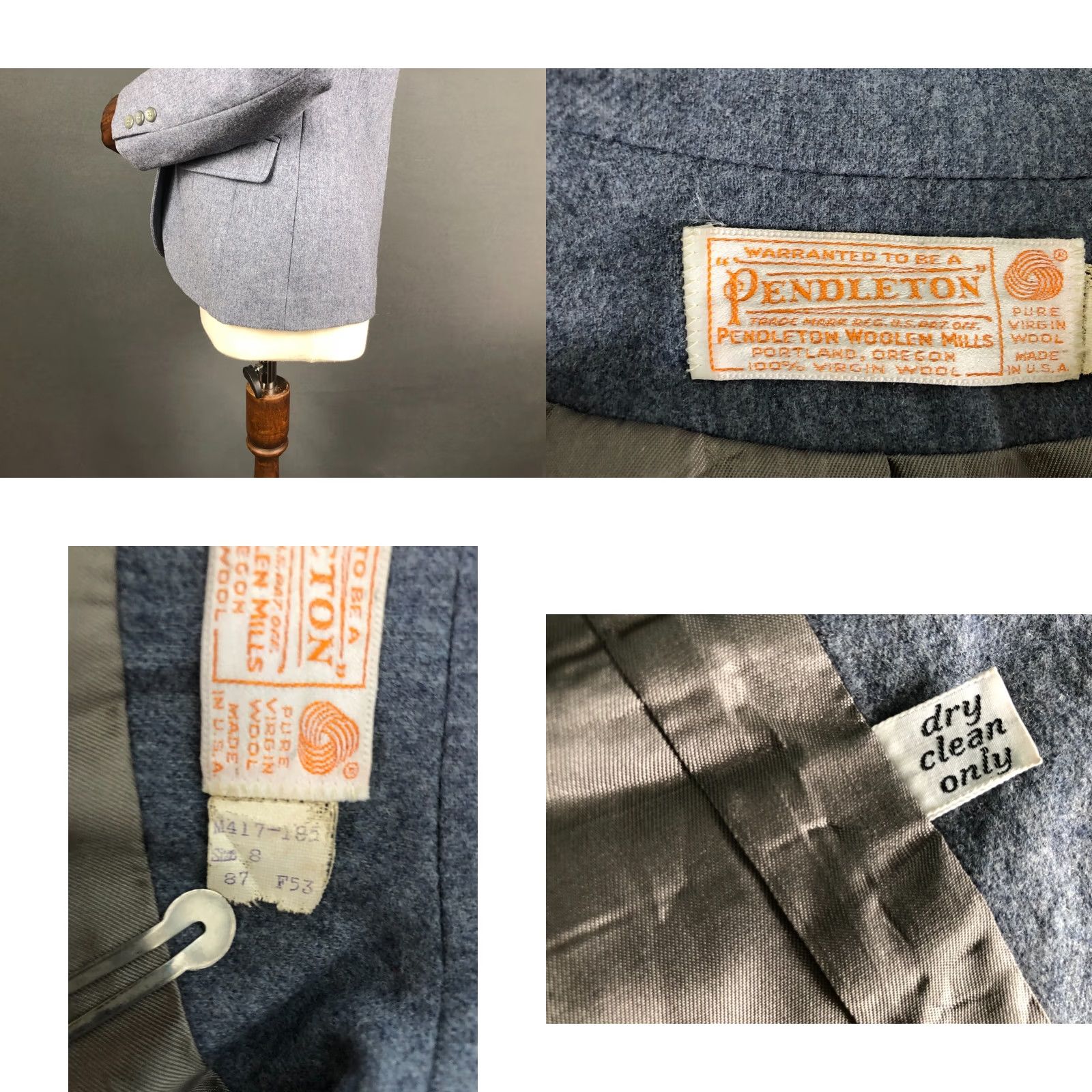 Pendleton Pendleton Jacket Womens 8 Gray Women Blazer Size Pure Virgin Wool Single Breasted Size M / US 6-8 / IT 42-44 - 8 Thumbnail