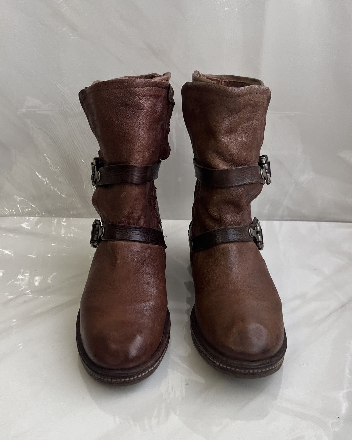 A.S.98 As 98 Airstep Zipper Boho Biker brown distressed boot Size US 8 / IT 38 - 2 Thumbnail