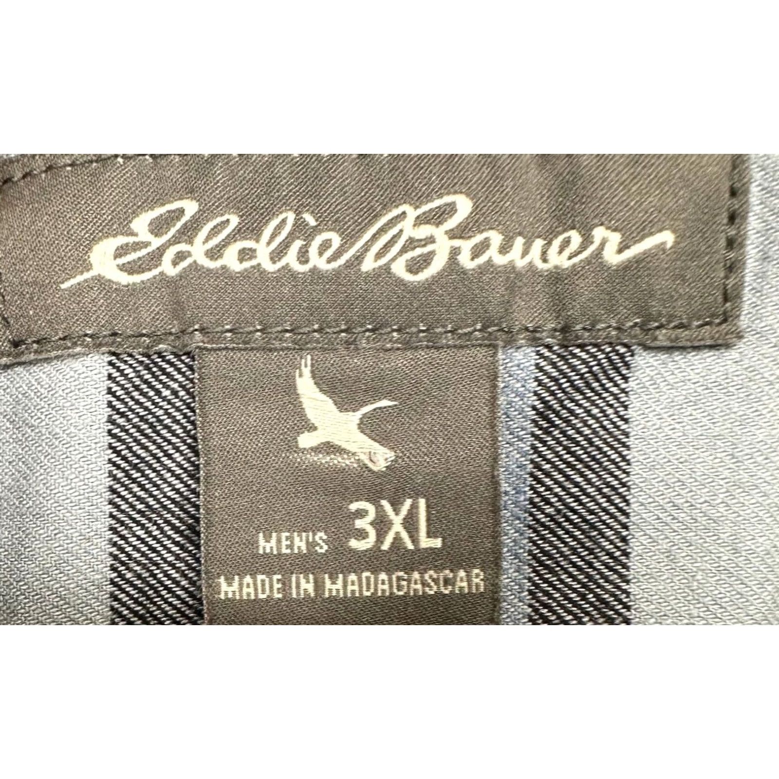 Eddie Bauer Eddie Bauer Shirt Adult 3XL Big Tall Blue Striped Button Down Classic Fit Mens Size US XXL / EU 58 / 5 - 6 Thumbnail