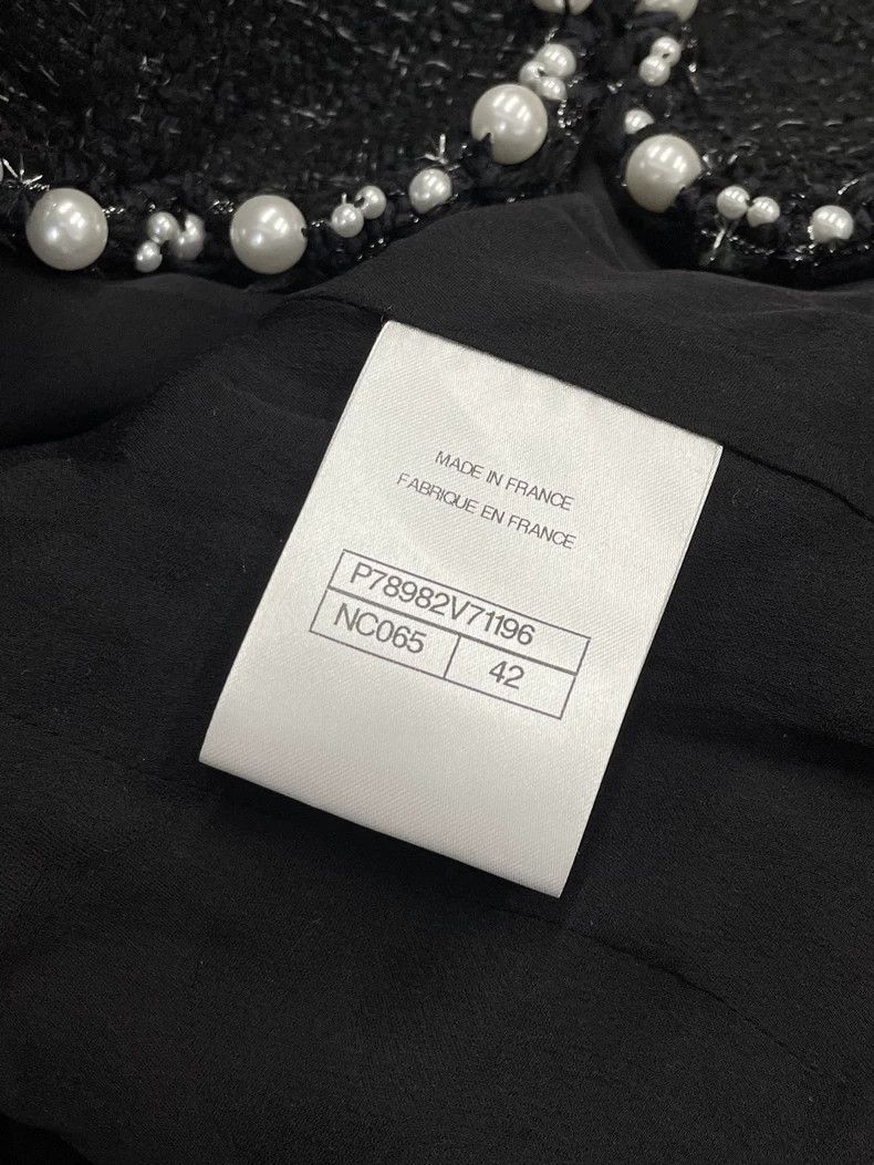 Chanel Chanel 25P classic black pearl jacket Size M / US 6-8 / IT 42-44 - 6 Thumbnail