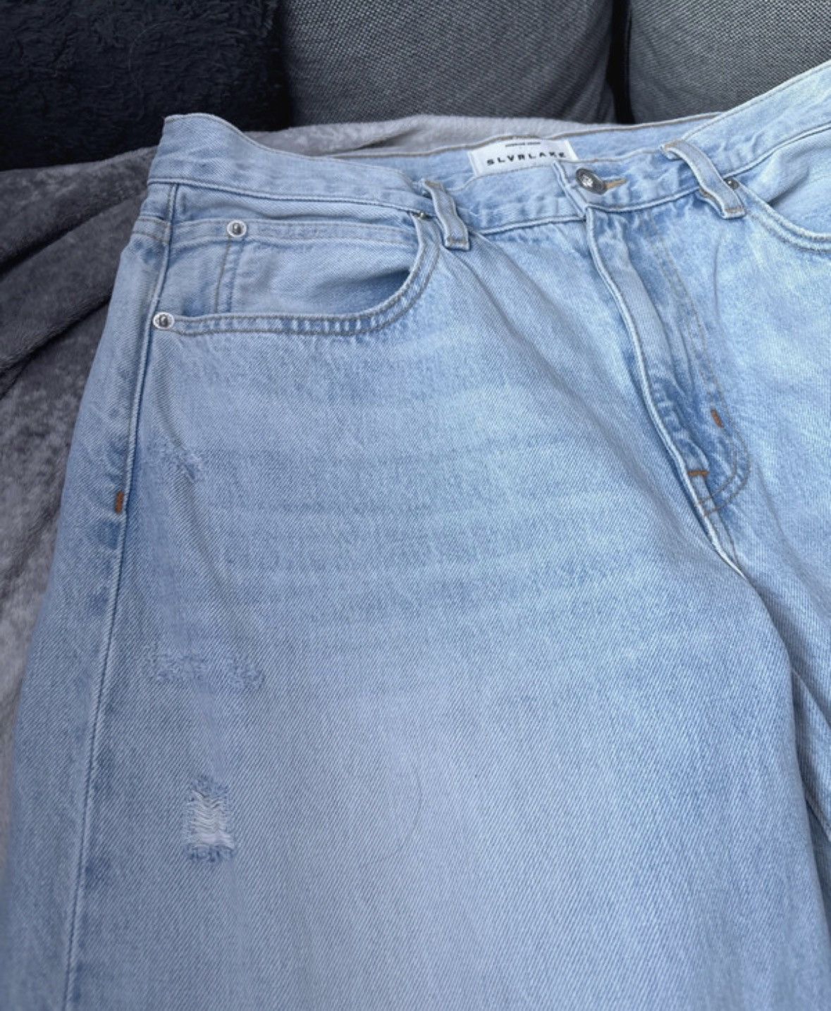 SLVRLAKE SLVRLAKE Ella High-Rise Relaxed Curve Jeans W27 Size 27" / US 4 / IT 40 - 3 Thumbnail