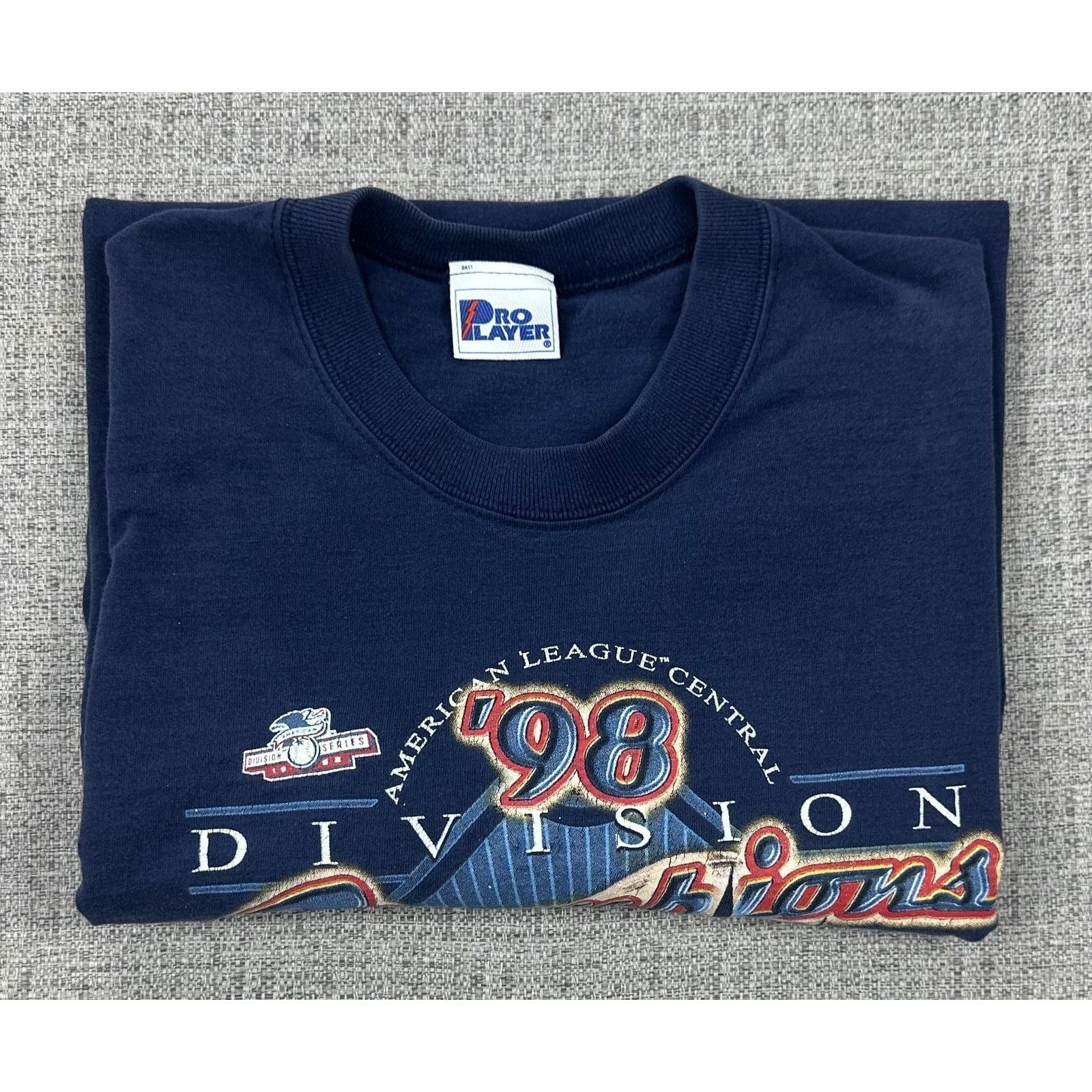 Pro Player Cleveland Indians Sz L Mens Division Champions Pro Player Size US XL / EU 56 / 4 - 13 Thumbnail