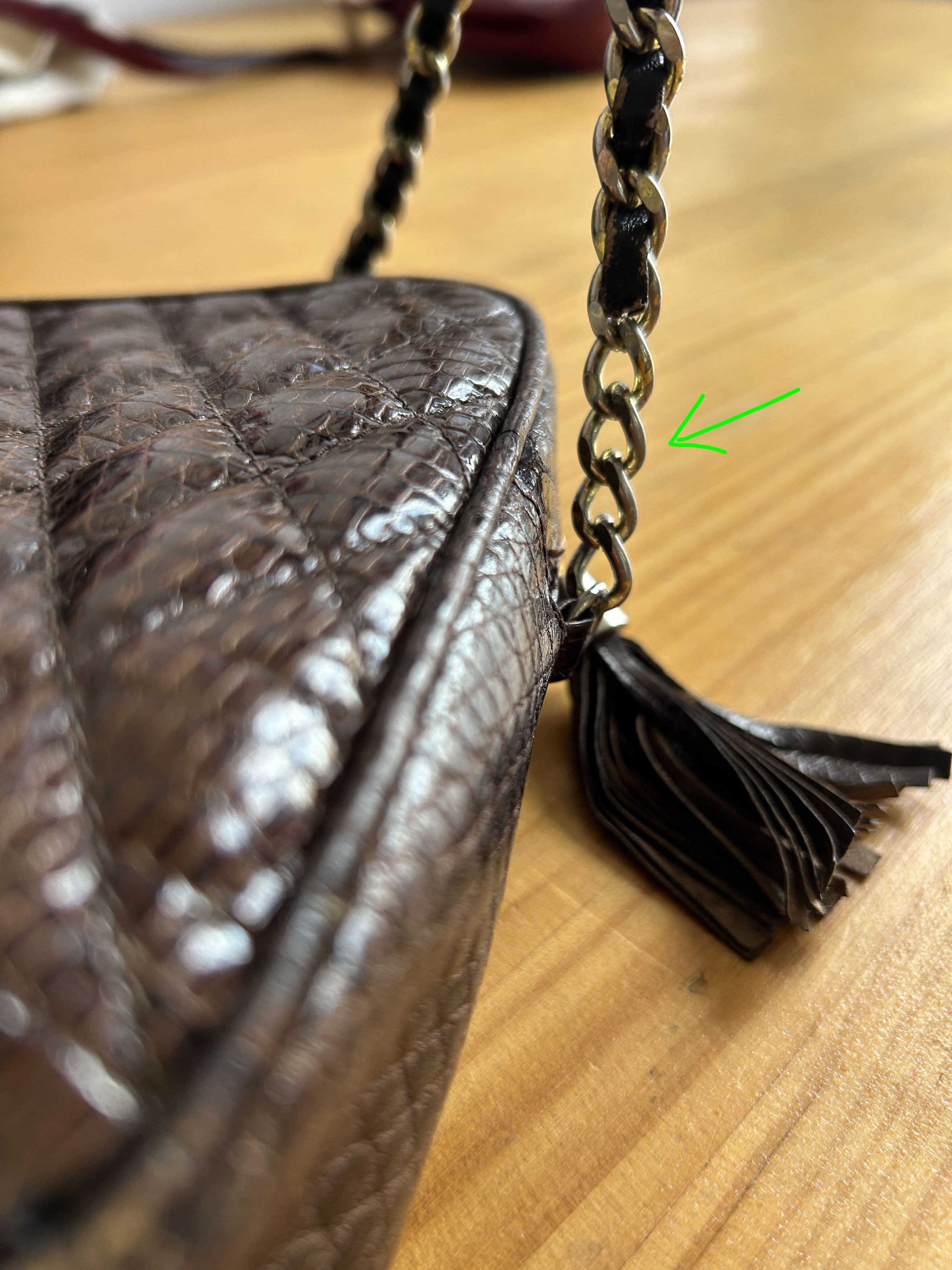 Vintage Vintage 70s Snake Leather Crossbody Bag Size ONE SIZE - 6 Thumbnail