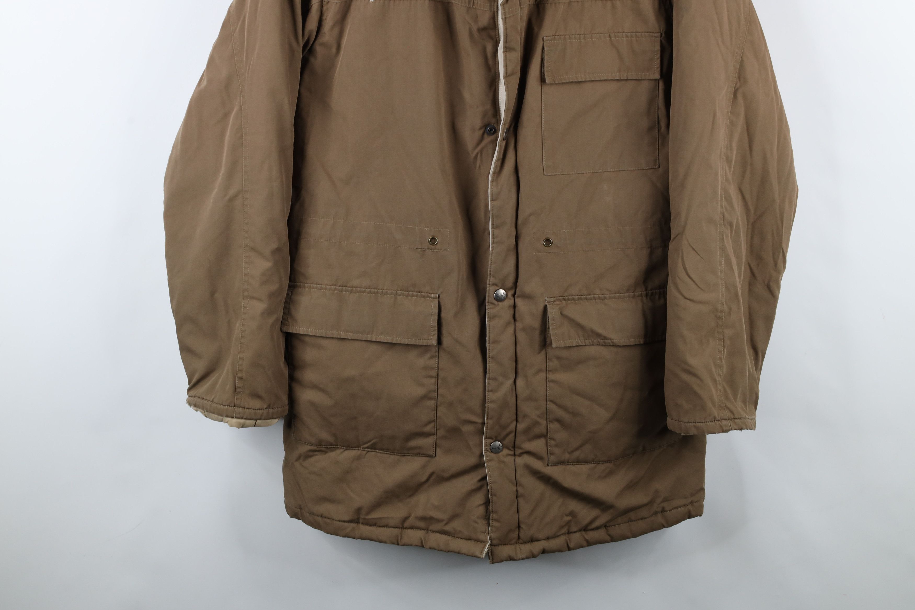 Vintage Vintage 80s 90s Streetwear Faded Quilted Hooded Parka Jacket Size US L / EU 52-54 / 3 - 3 Thumbnail