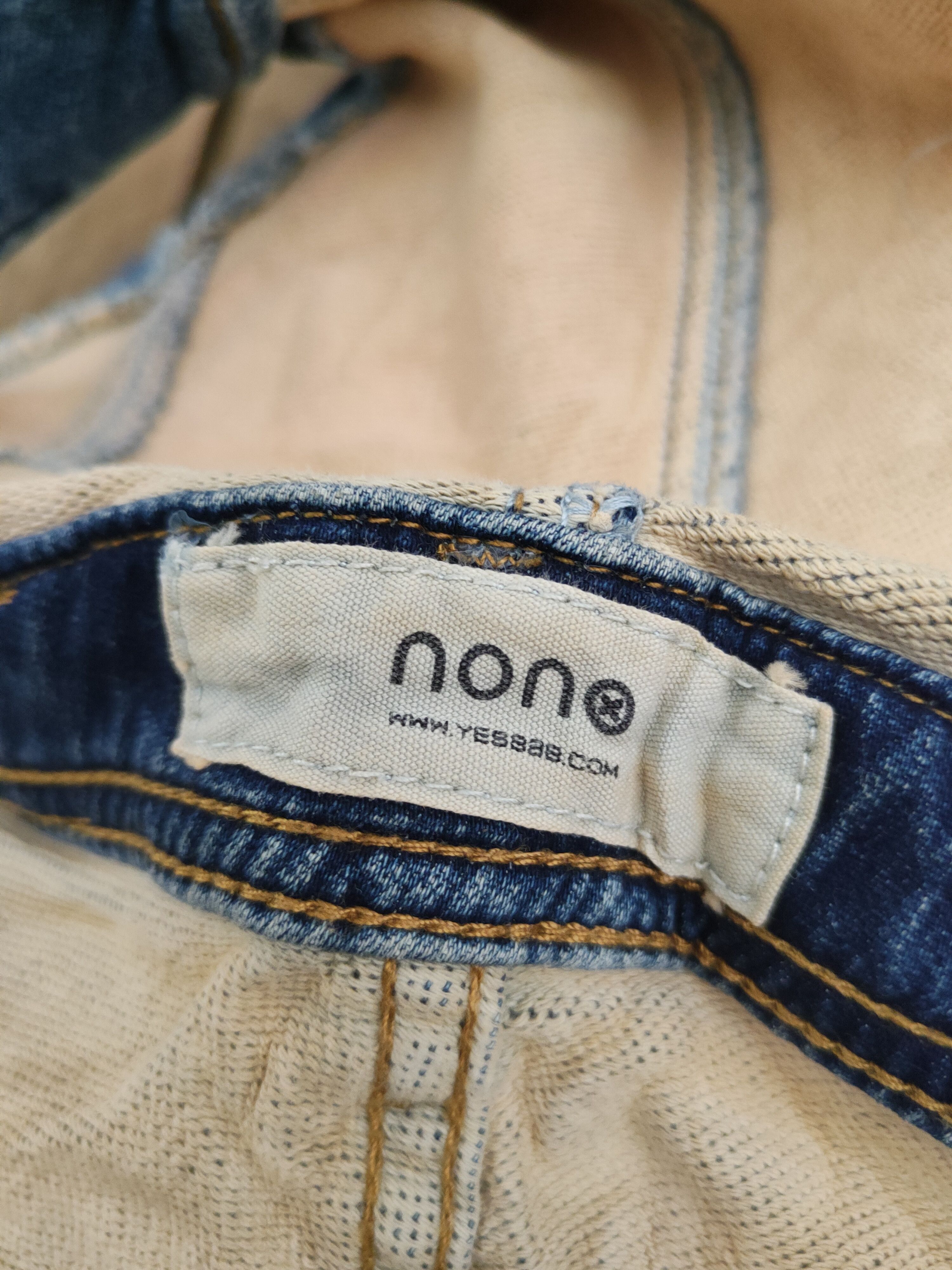 Japanese Brand × Vintage Vintage Nono Dark Blue Adjustable Strap Denim Jumpsuits Size 29" - 18 Thumbnail