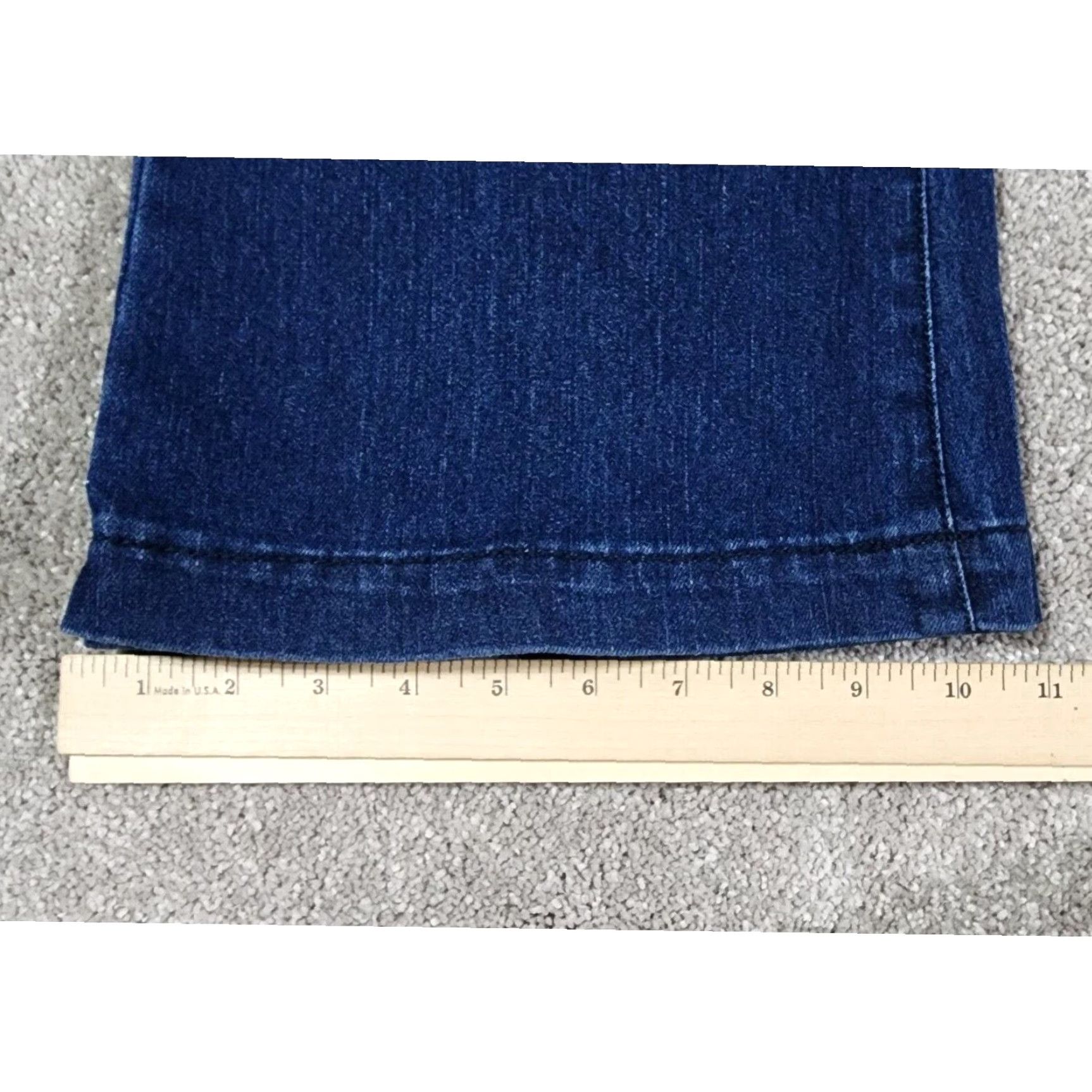 Denime VINTAGE 90s Y2K Denim Overalls Flare Leg Hippie Groovy Can Convert to Jeans Juniors 7 Blue Denim Cotton Blend Pockets Stretch Women Size 28" / US 6 / IT 42 - 7 Thumbnail