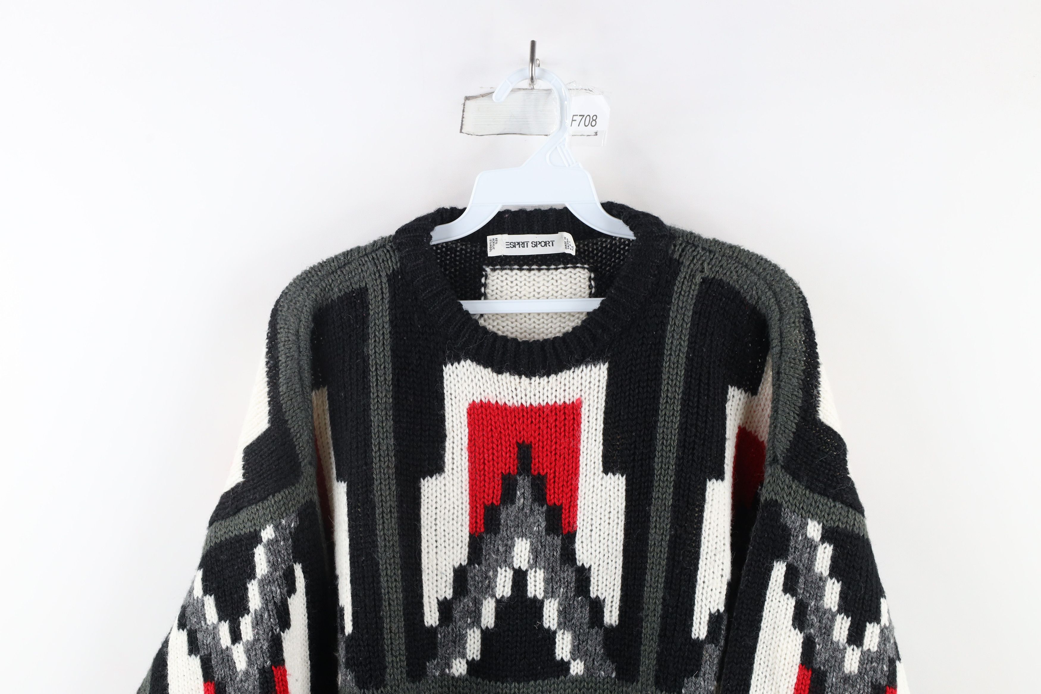 Esprit × Vintage Vintage 90s Esprit Blend Southwestern Fiesta Knit Sweater Size M / US 6-8 / IT 42-44 - 2 Thumbnail