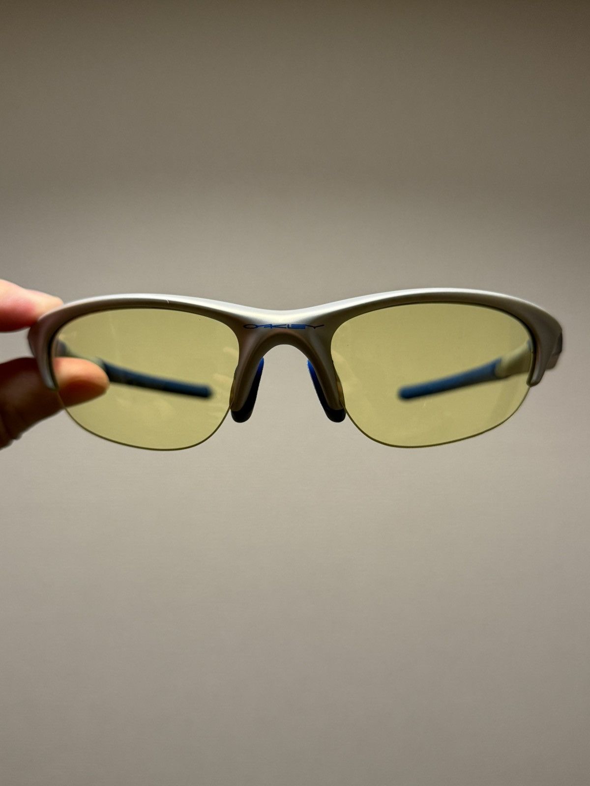 Oakley OAKLEY HALF JACKET SILVER BLUE SUNGLASSES Size ONE SIZE - 3 Thumbnail