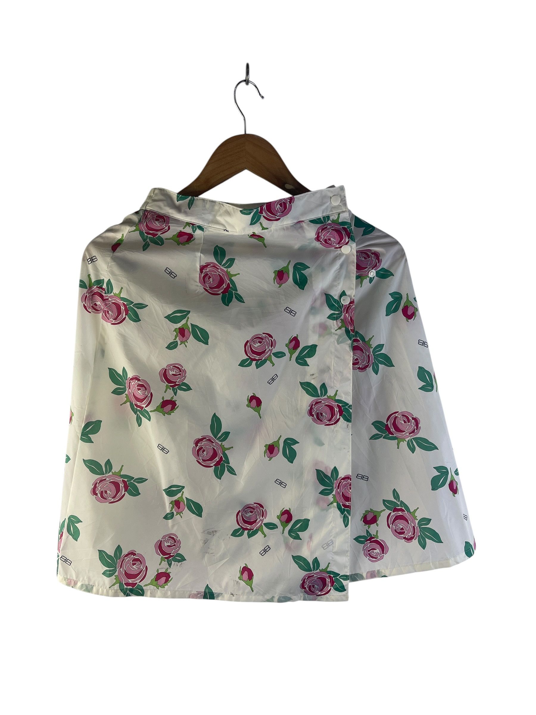Balenciaga Vintage Balenciaga Sports Floral Wrap Skirt BB Logo Nylon Size 28" / US 6 / IT 42 - 2 Thumbnail