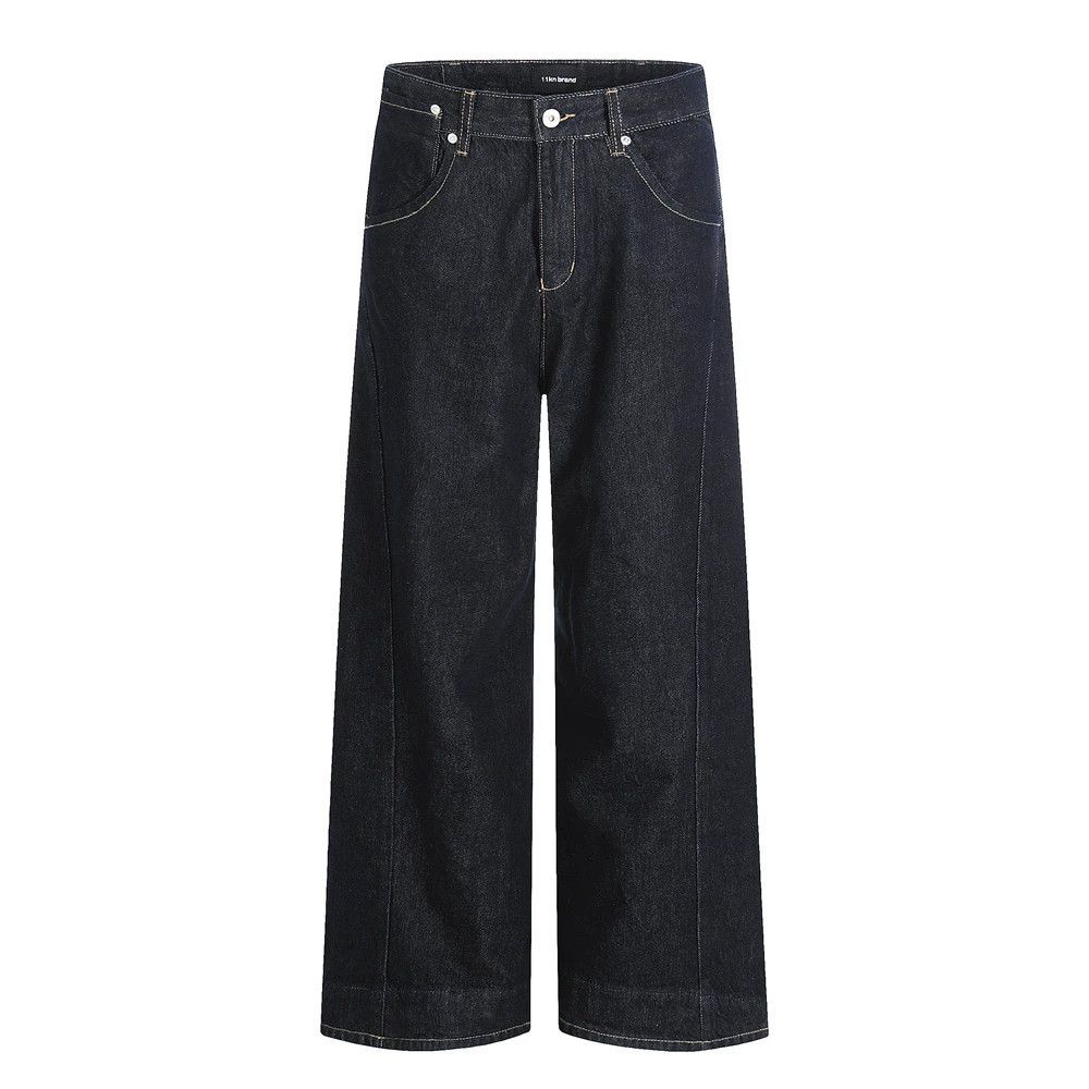 Jean Men's loose wide-leg straight American street trend jeans Size US 34 / EU 50 - 1 Thumbnail