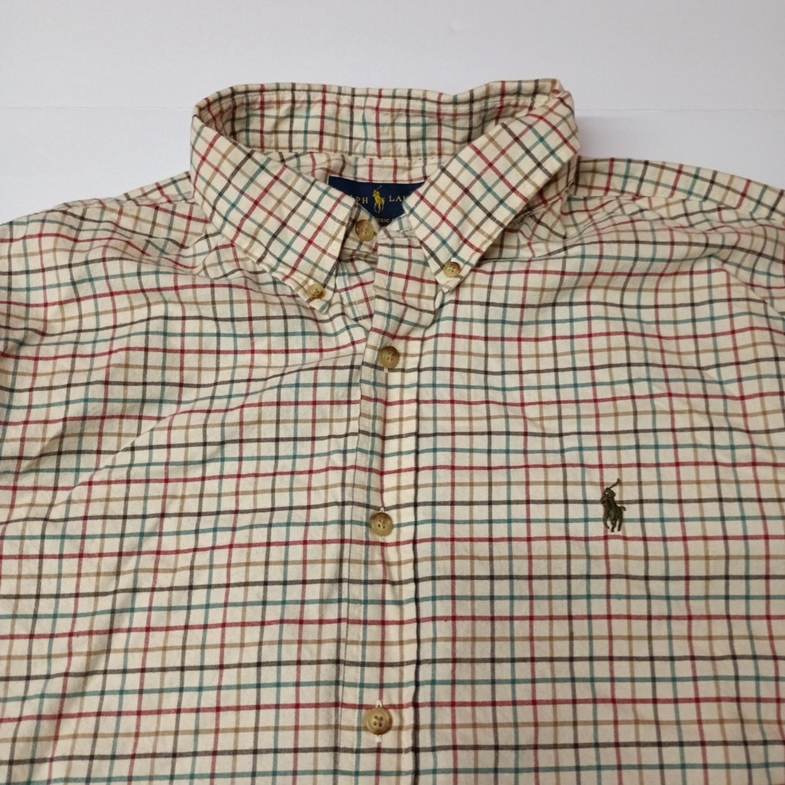 Ralph Lauren Ralph Lauren Shirt Men's Size 2XL Beige Multi Check Classic Size US XXL / EU 58 / 5 - 3 Thumbnail
