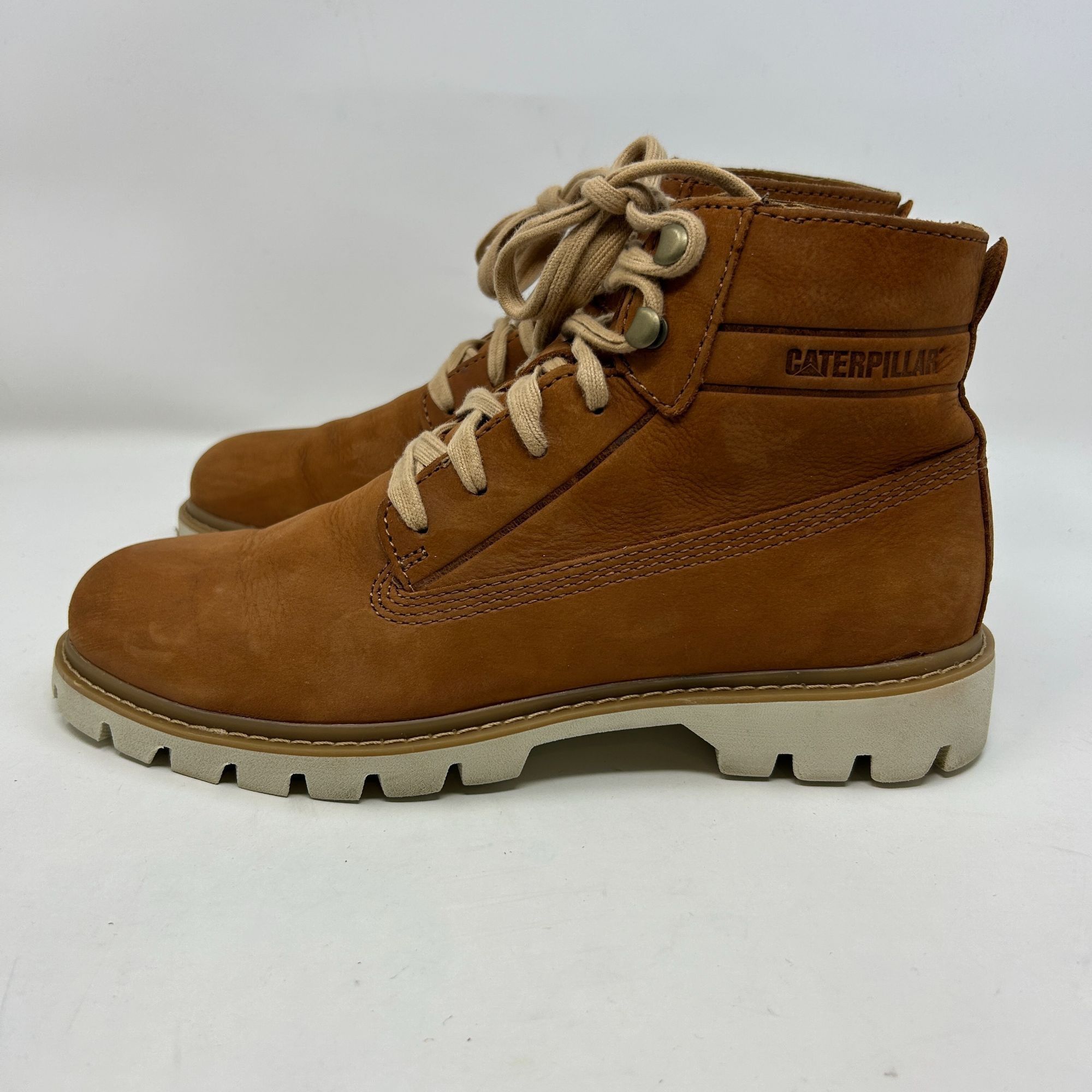 Caterpillar Caterpillar CAT Leather Work Boots Men’s 7.5 Brown Tan Flex Size US 7.5 / EU 40-41 - 1 Thumbnail