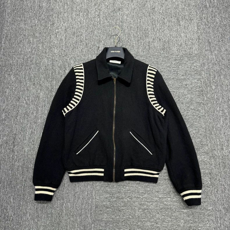 Saint Laurent Paris Saint Laurent Paris Zebra stitching wool baseball uniform Size US S / EU 44-46 / 1 - 1 Thumbnail