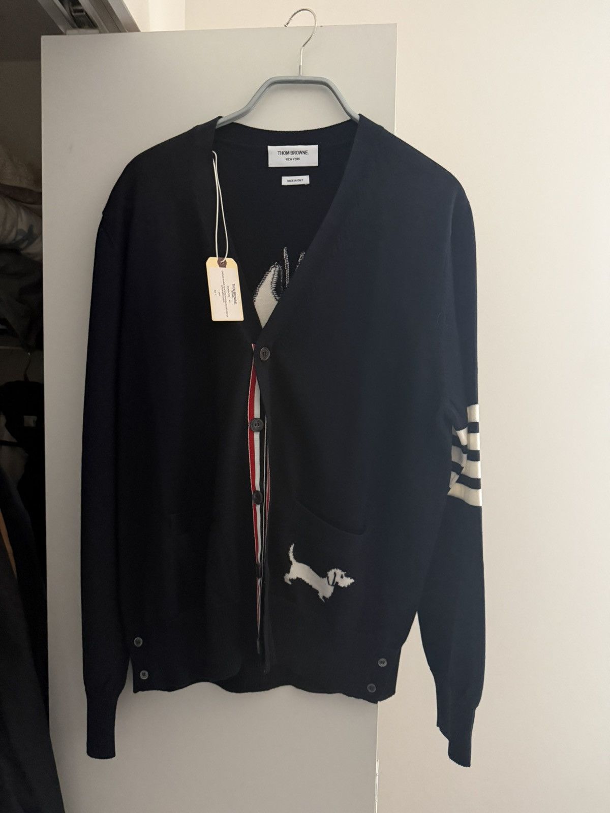 Thom Browne Thom Browne 4-Bar Hector Lobster Cardigan Size US L / EU 52-54 / 3 - 1 Thumbnail