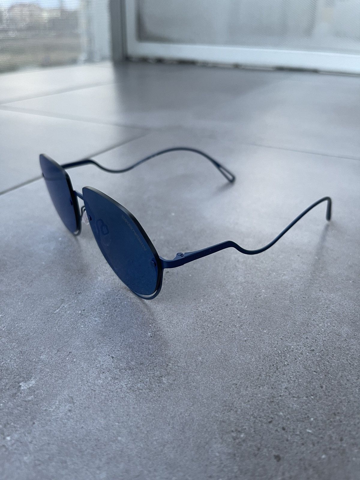 Emporio Armani Emporio Armani EA2137 3018/55 Blue Aviator Sunglasses Size ONE SIZE - 10 Thumbnail