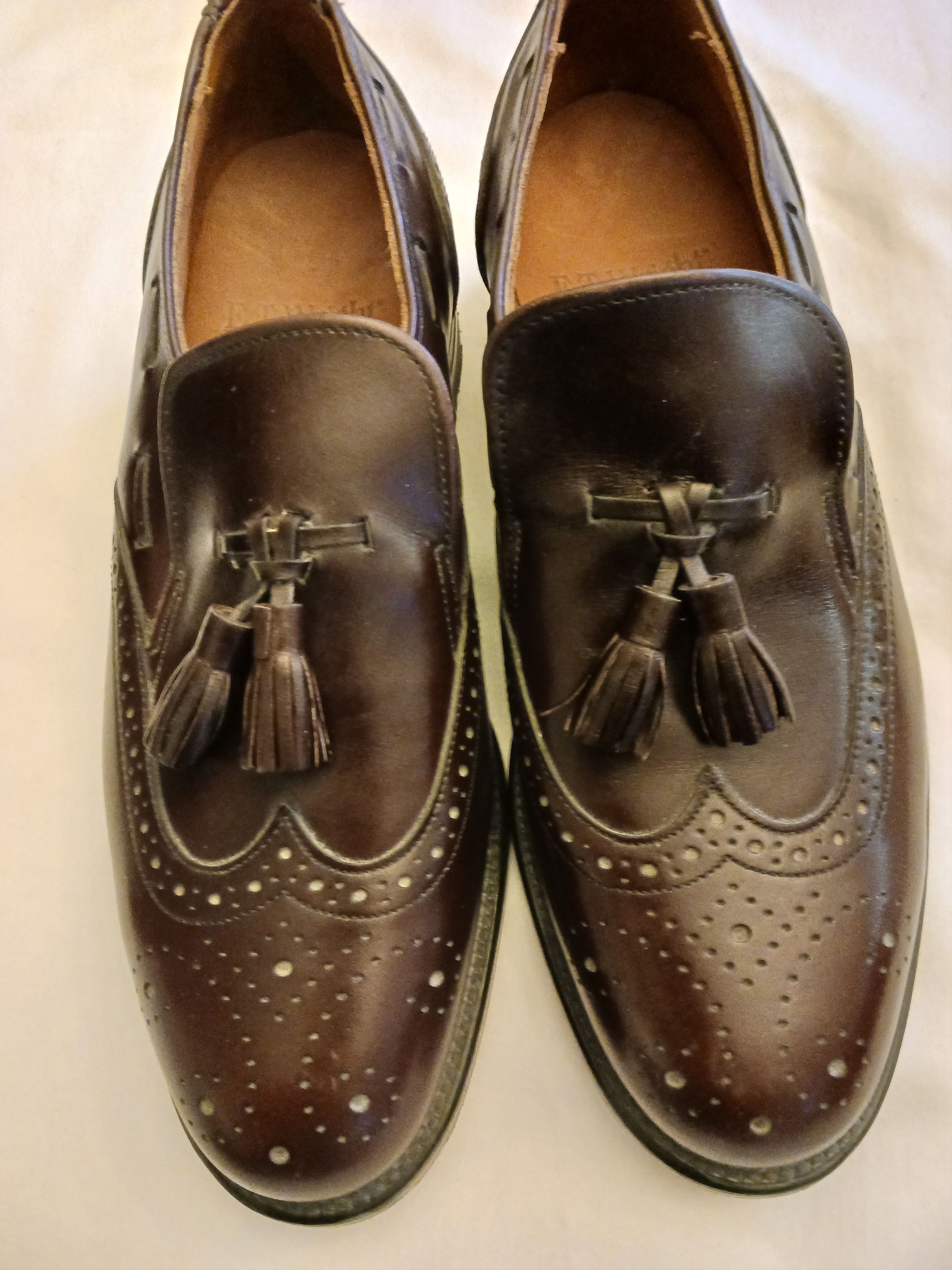 E.T. Wright 100% Leather Wingtip Tasseled Slip-On Oxford Shoes Size US 8 / EU 41 - 1 Thumbnail