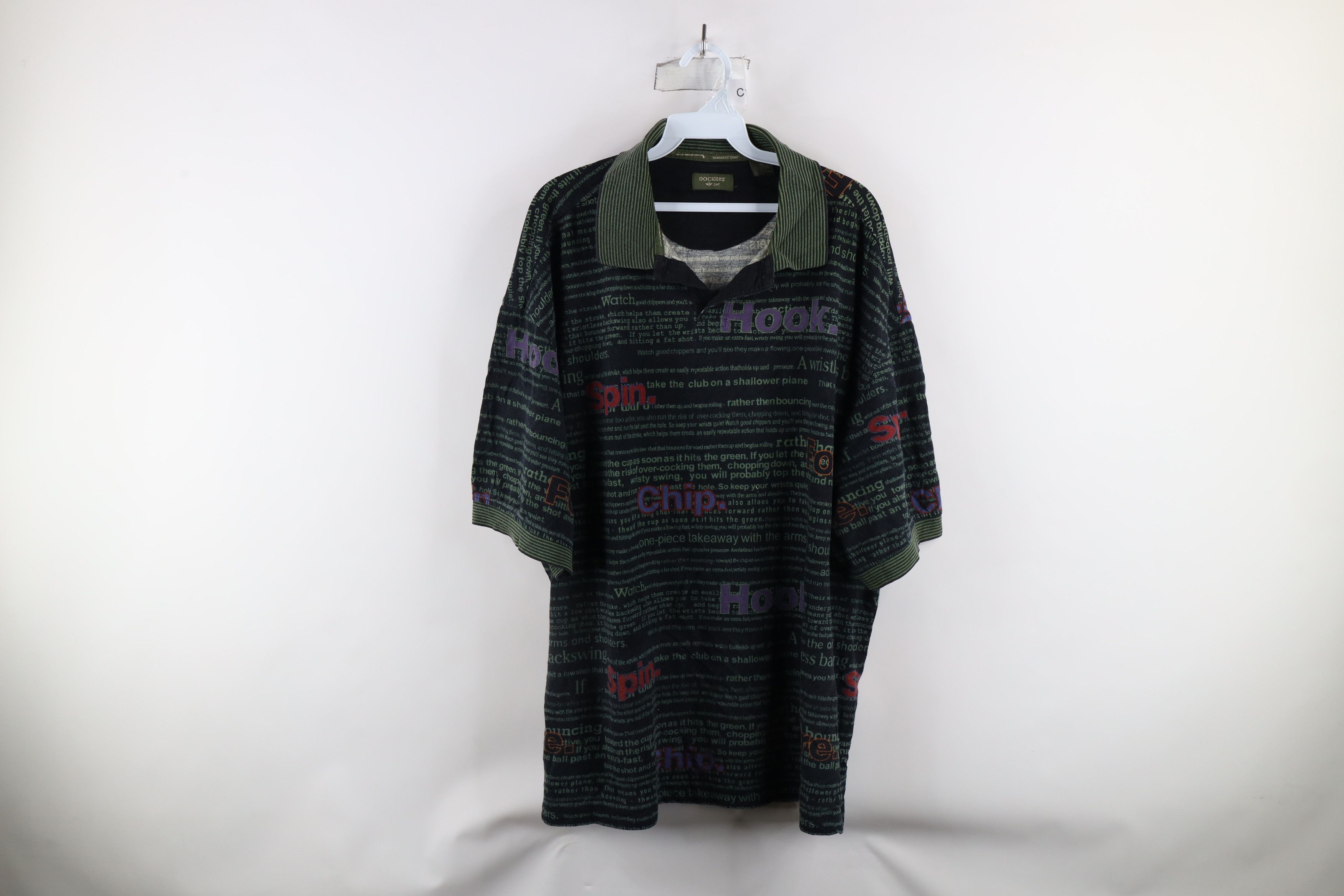 Vintage Vintage 90s Streetwear Over Print Golf Collared Polo Shirt Size US XL / EU 56 / 4 - 1 Thumbnail