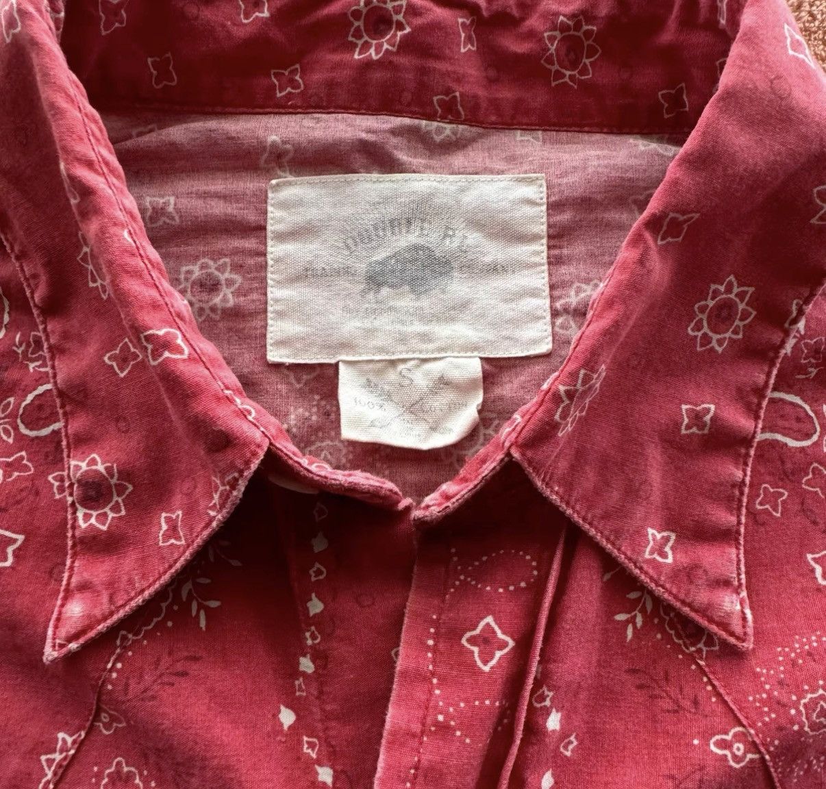 RRL Ralph Lauren RRL Ralph Lauren Double RL Red Paisley Western Shirt K22 Size US S / EU 44-46 / 1 - 3 Thumbnail