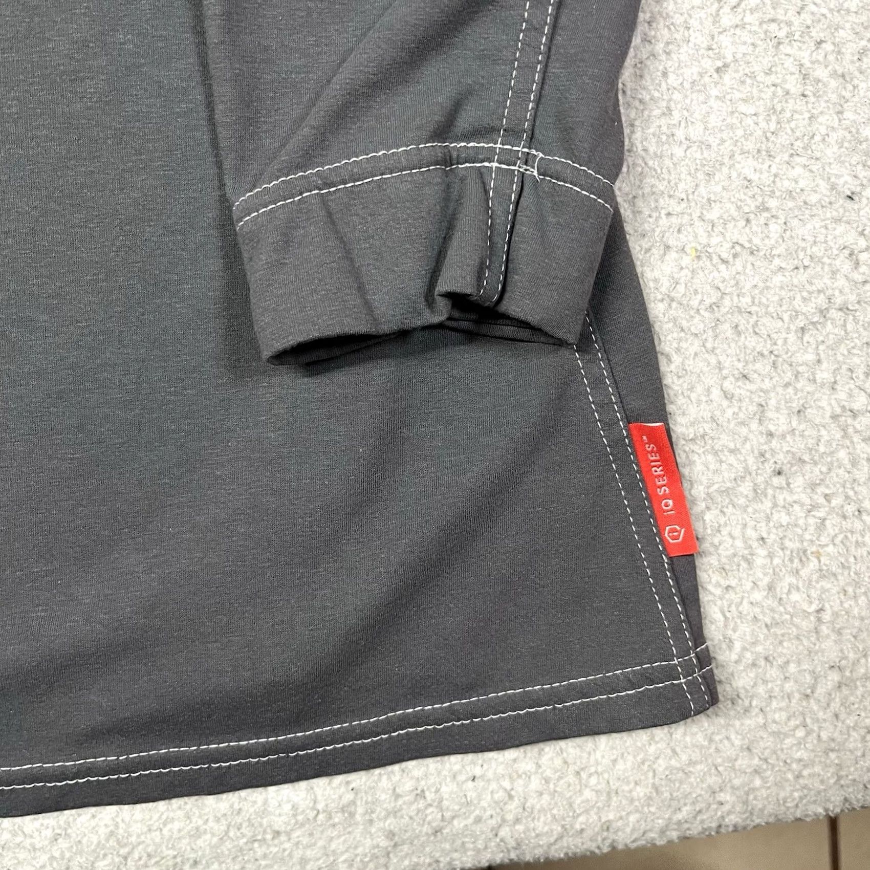 Vintage Bulwark Shirt Mens 2XL Gray Polo Long Sleeve iQ Series CAT 2 Flame Resistant Monterey? Size US XXL / EU 58 / 5 - 5 Thumbnail
