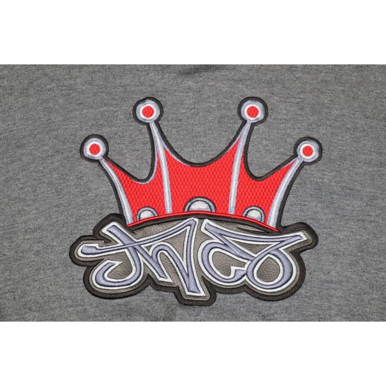 JNCO Vintage Y2K JNCO Jeans Crown Hoodie Embroidered Grey Red M Size US M / EU 48-50 / 2 - 7 Thumbnail