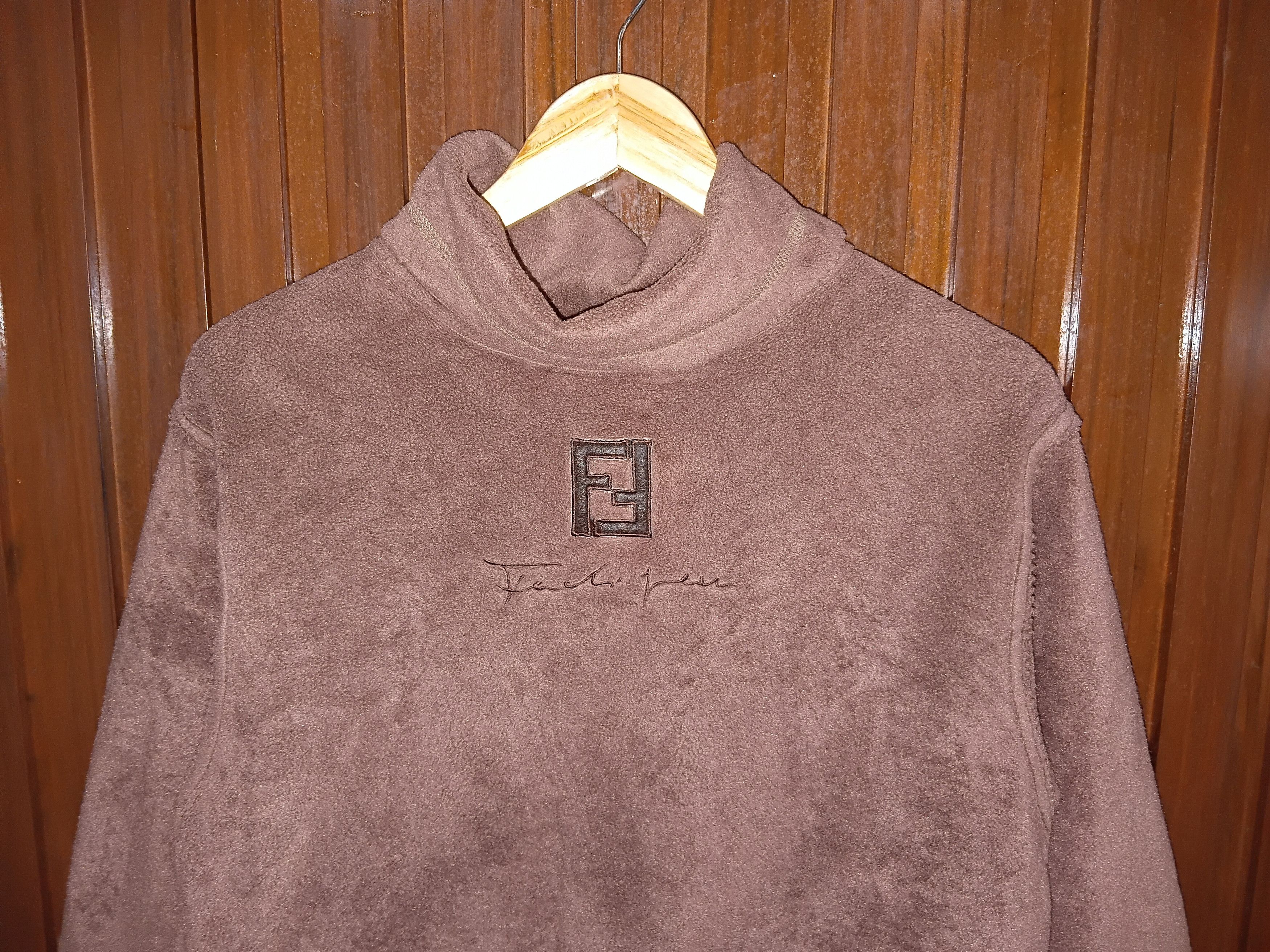 Fendi Vintage Fendi Turtle Neck Sweatshirt Size US M / EU 48-50 / 2 - 2 Thumbnail