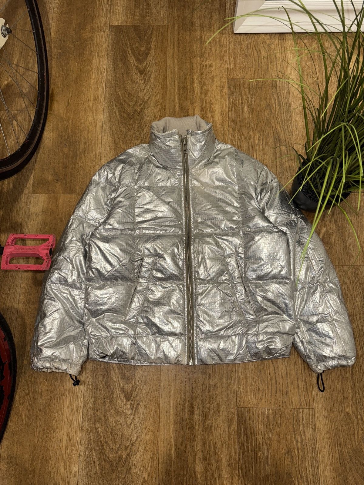 Diesel VINTAGE DIESEL SILVER PUFFER DOWN JACKET Size US XXS / EU 40 - 1 Thumbnail