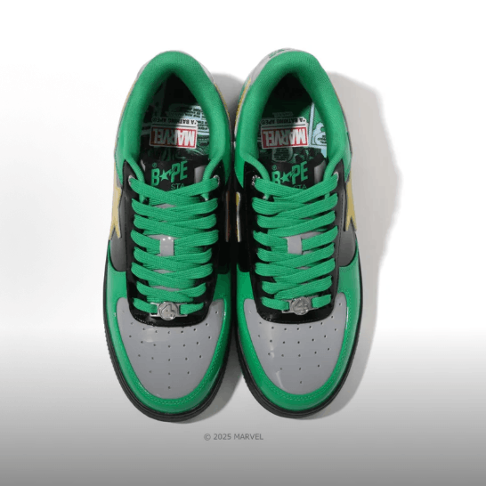 Bape × Marvel Comics BAPE × Fantastic Four Patent Leather Low-Top Casual Sneakers Size US 10 / EU 43 - 7 Thumbnail