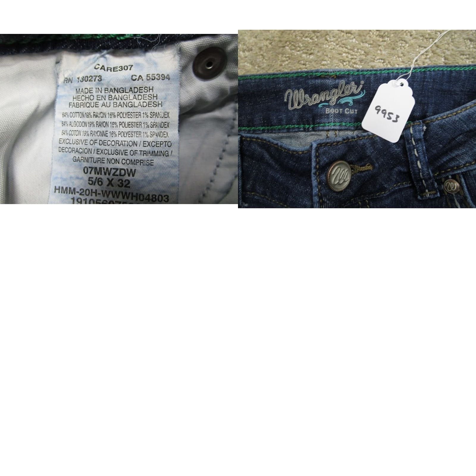 Wrangler Wrangler Jeans Women 6 Blue Low Rise Bootcut Western Denim Pants Curvy Stretch Size 28" / US 6 / IT 42 - 8 Thumbnail