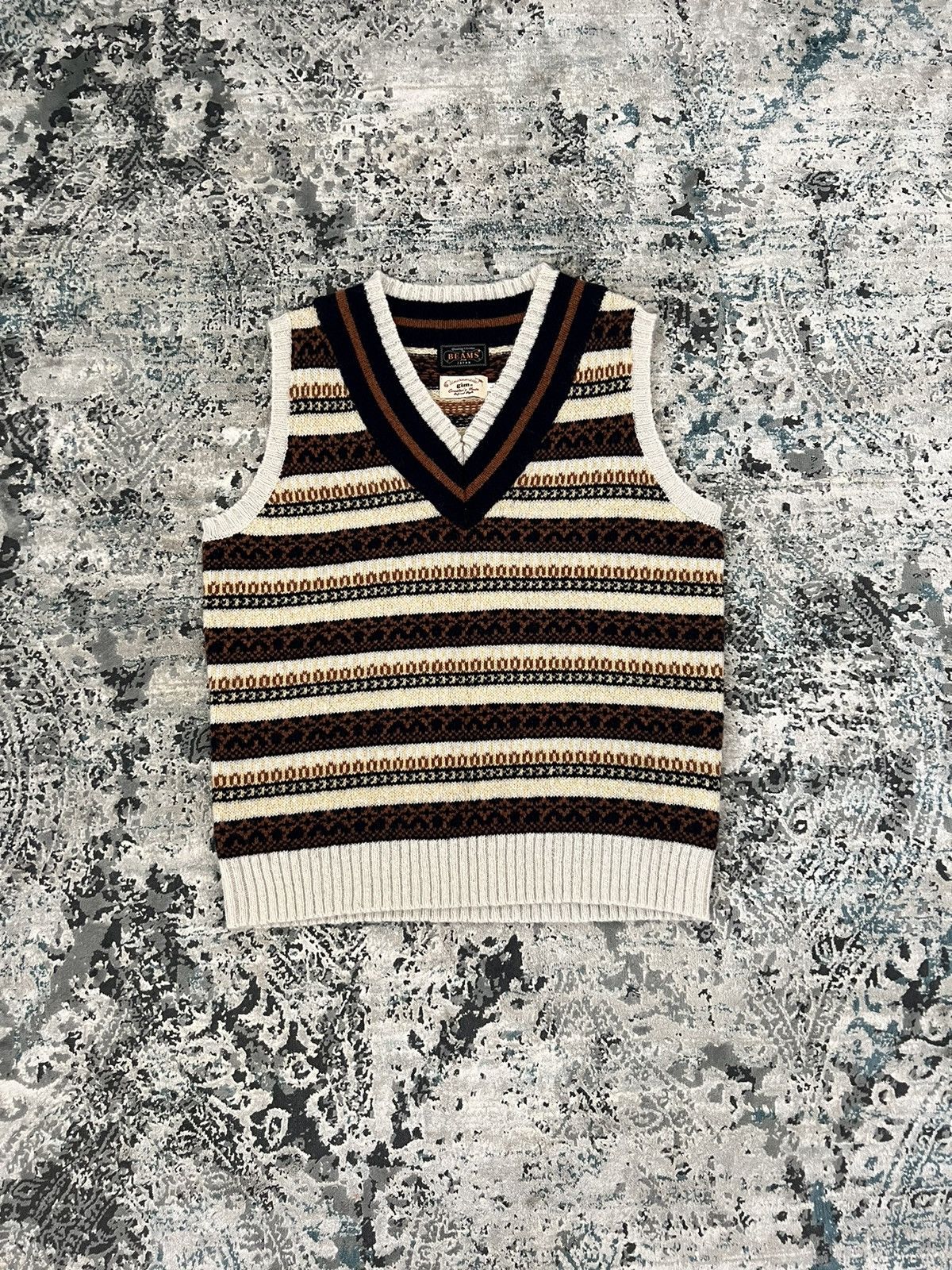 Beams Plus Beams Plus Fair Isle Sweater Vest Size US L / EU 52-54 / 3 - 1 Thumbnail
