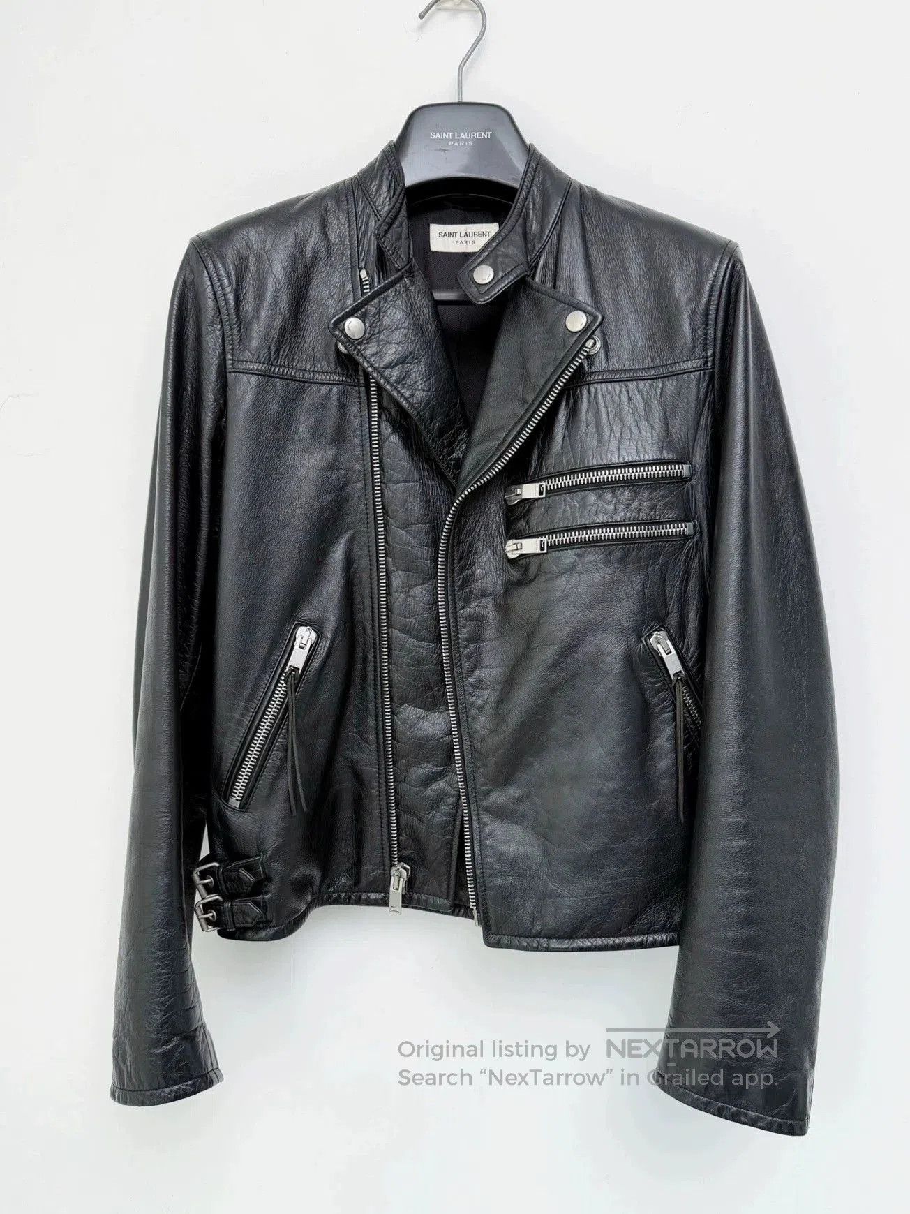 Saint Laurent Paris × Yves Saint Laurent FW15 L00 Black Leather