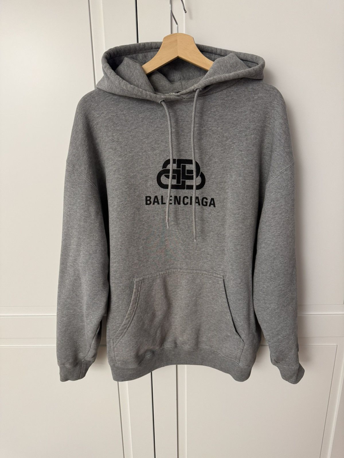Balenciaga Balenciaga Grey BB Hoodie Oversized Size US S / EU 44-46 / 1 - 1 Thumbnail