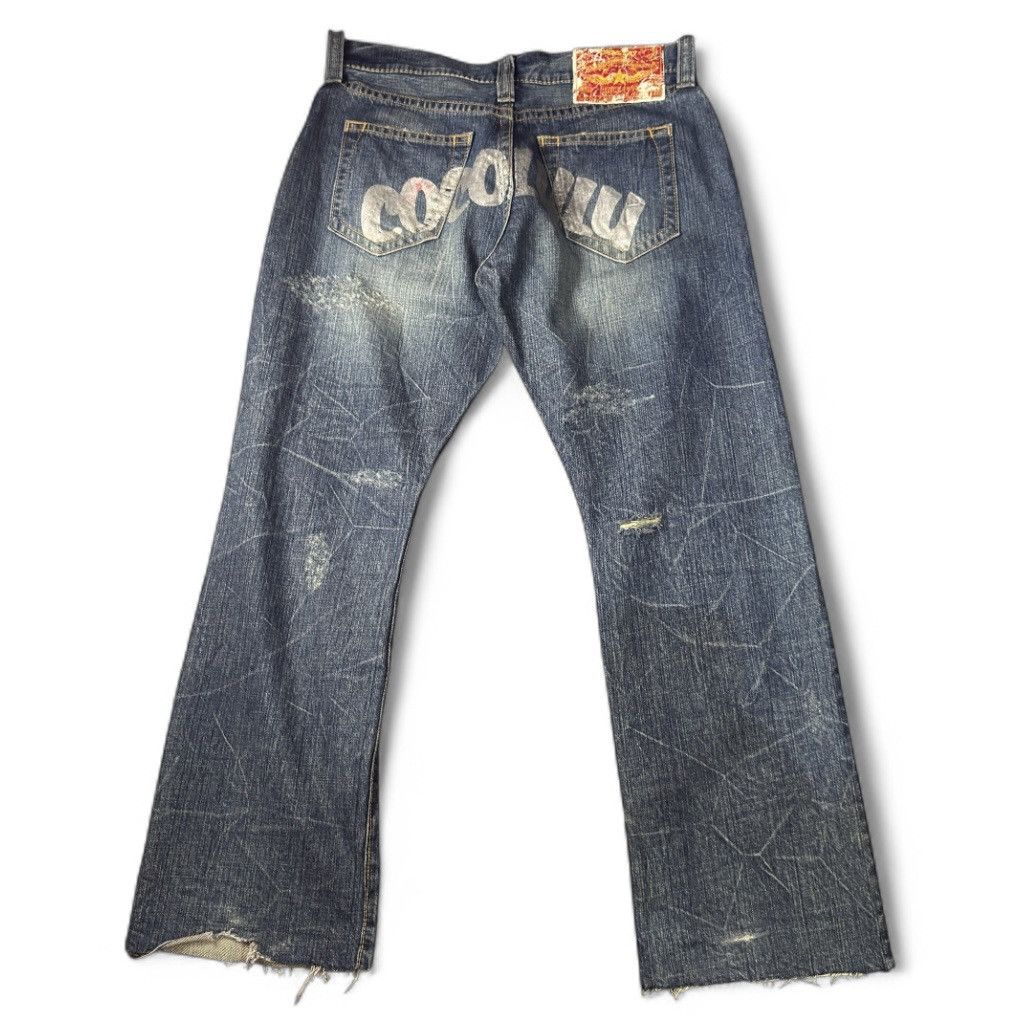 Beauty Beast 🔥🇯🇵 Japanese Distressed Co&Lu Ripped Baggy Jeans Size US 34 / EU 50 - 3 Thumbnail