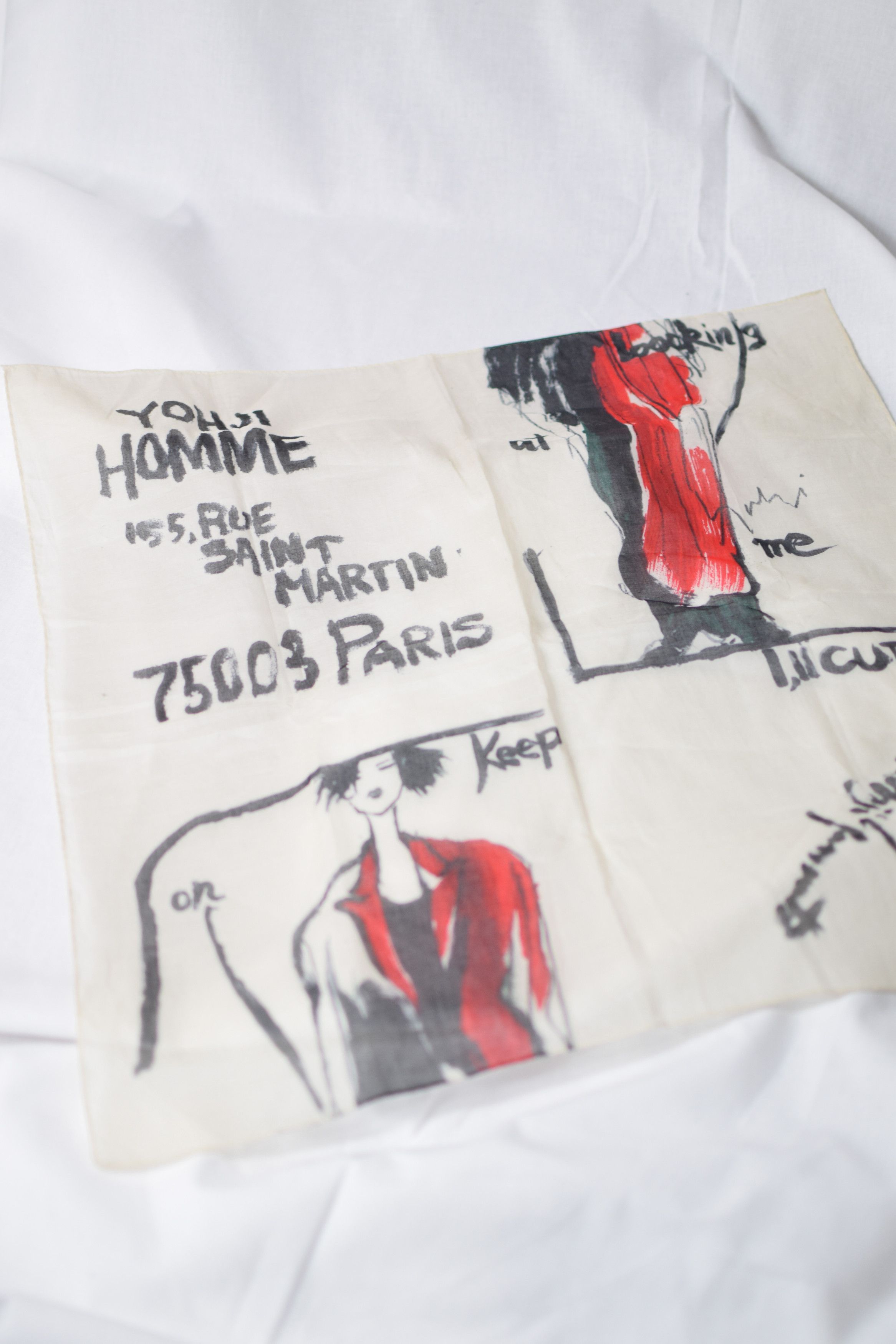 Yohji Yamamoto YYPH SS17 Rare Novelty Handkerchief Size ONE SIZE - 3 Thumbnail