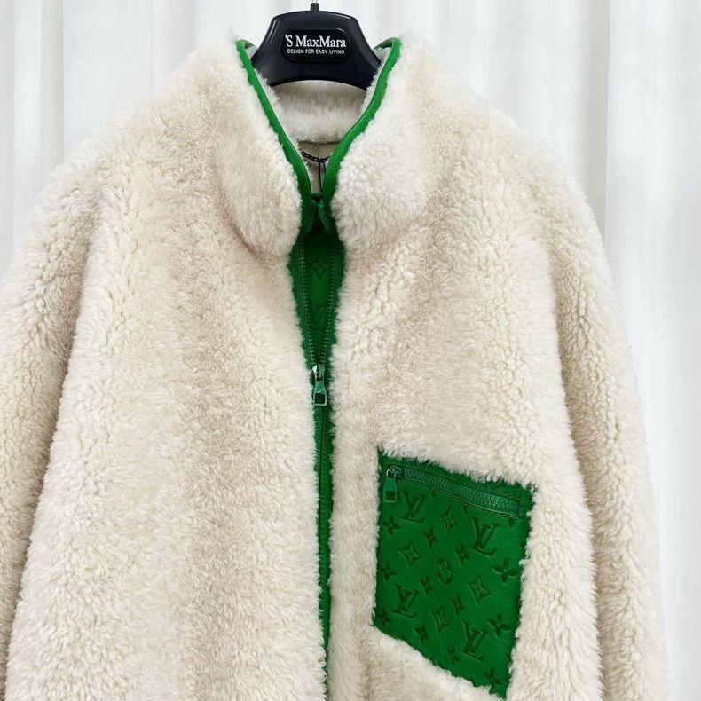 Louis Vuitton Louis Vuitton Louis Vuitton Faux Fur Jacket in Green-2506 Size XL / US 12-14 / IT 48-50 - 3 Thumbnail