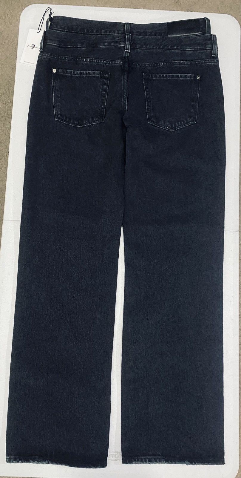 7 For All Mankind 7 FAM blk double waisted trouser hustle made in italy 29 NWT Size 29" - 4 Thumbnail