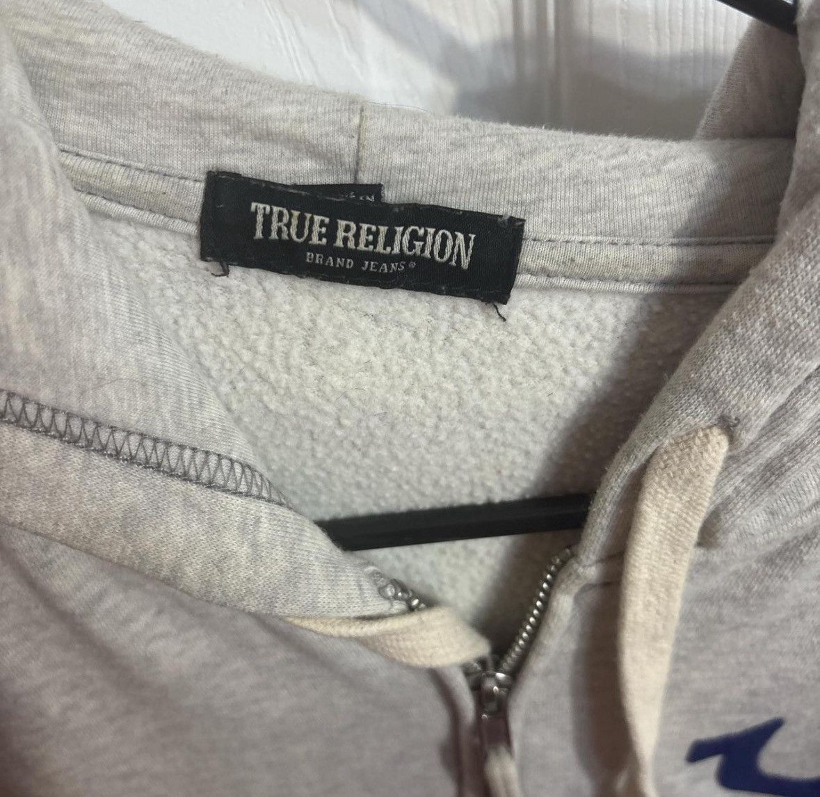True Religion Gray True Religion Zip-Up Hoodie W Navy Size M / US 6-8 / IT 42-44 - 3 Thumbnail