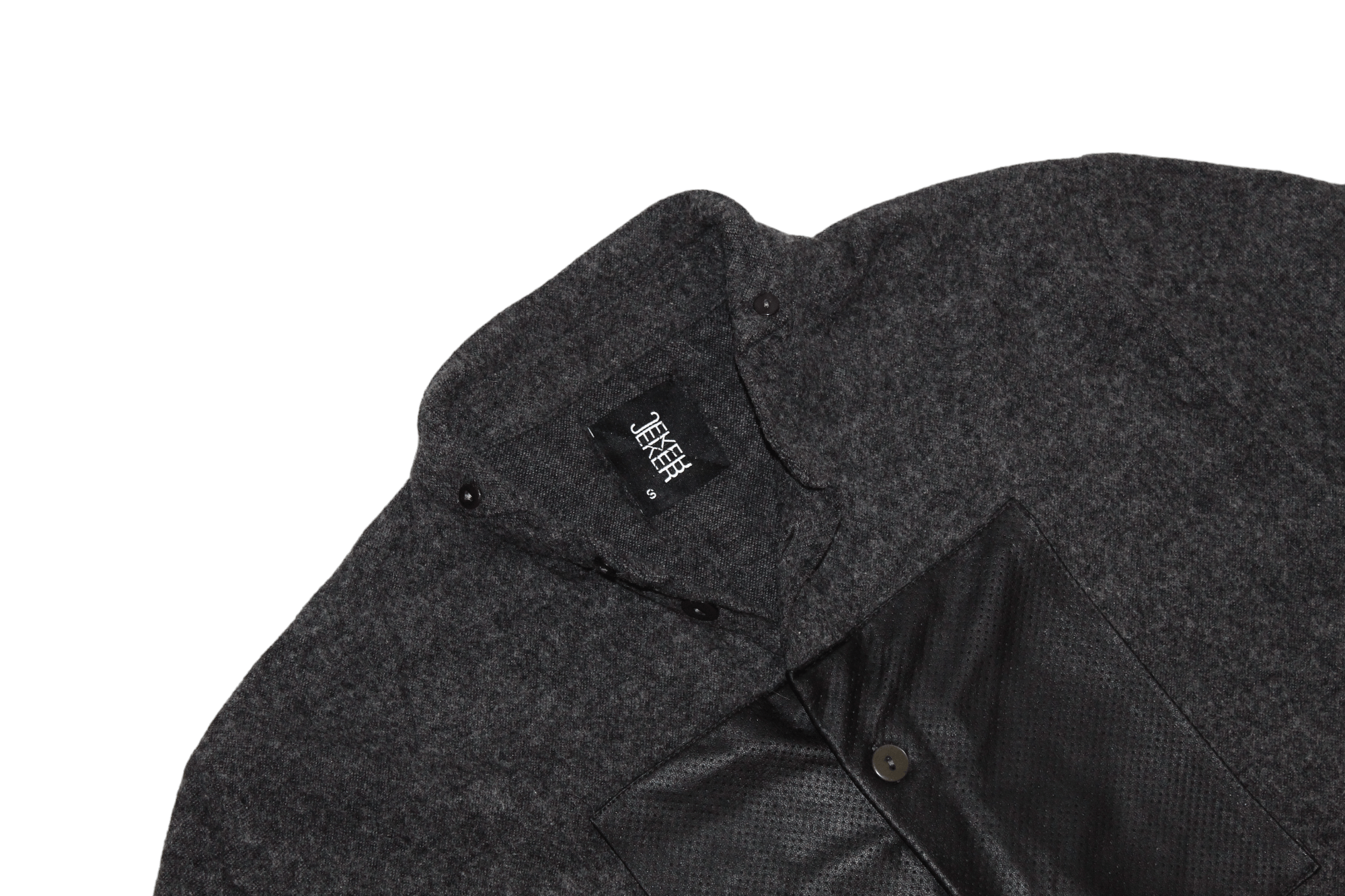 Japanese Brand 💥JEKERxJEKER Zurich Asymmetric hybrid Wool overshirt Size US M / EU 48-50 / 2 - 7 Thumbnail