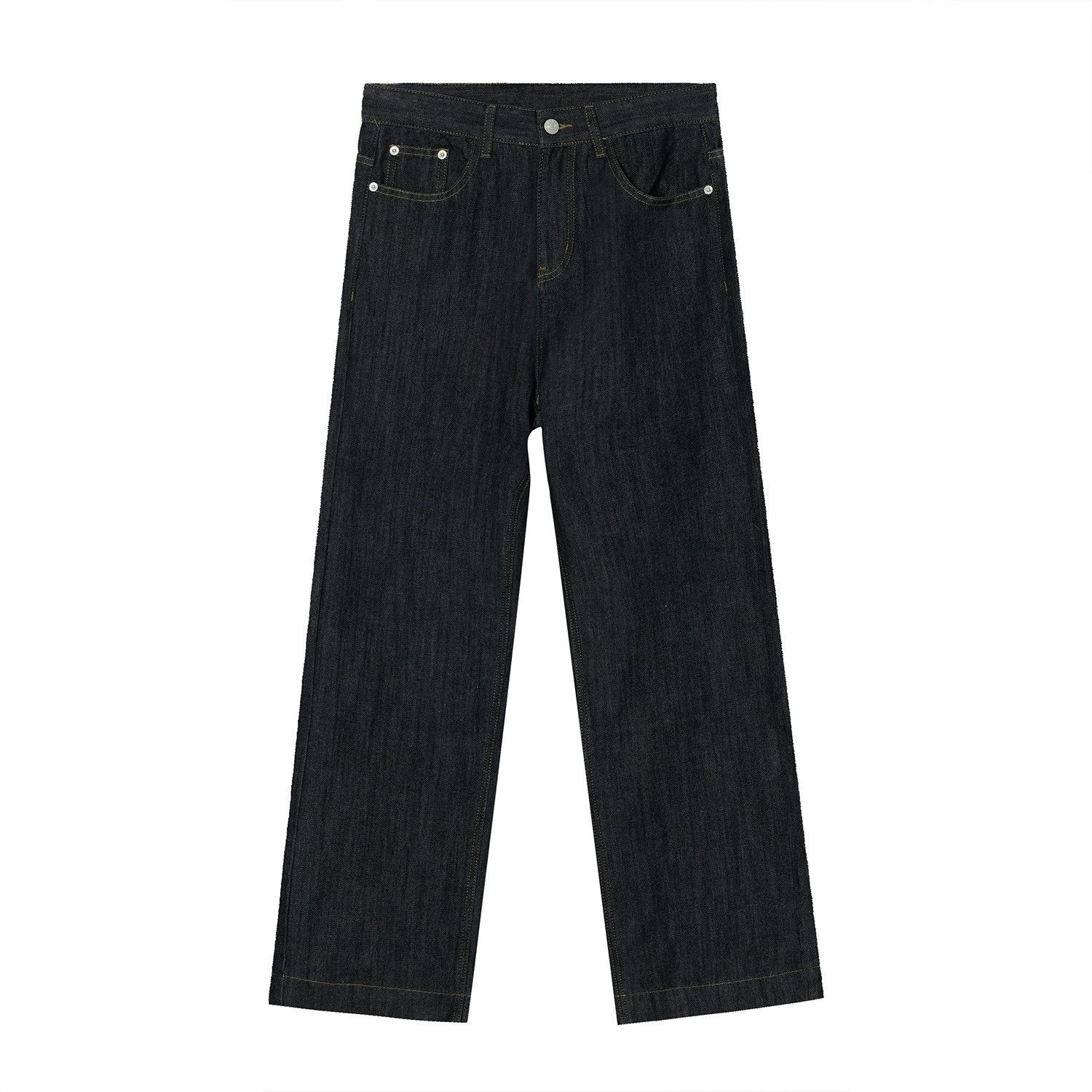 Jean Japanese black all-match loose drape straight jeans Size US 32 / EU 48 - 5 Thumbnail