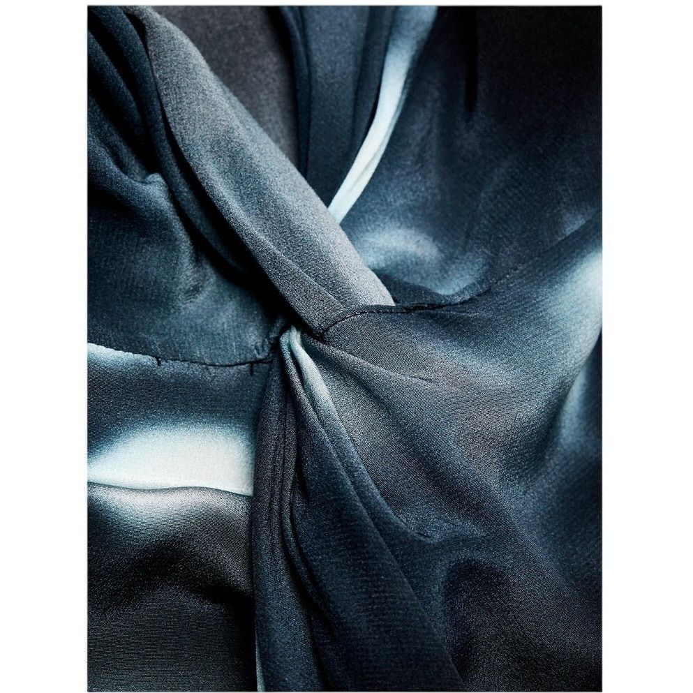 Deveaux DEVEAUX NEW YORK | Renada Twist Front Midi Dress Silk | Sz.6 Size M / US 6-8 / IT 42-44 - 14 Thumbnail