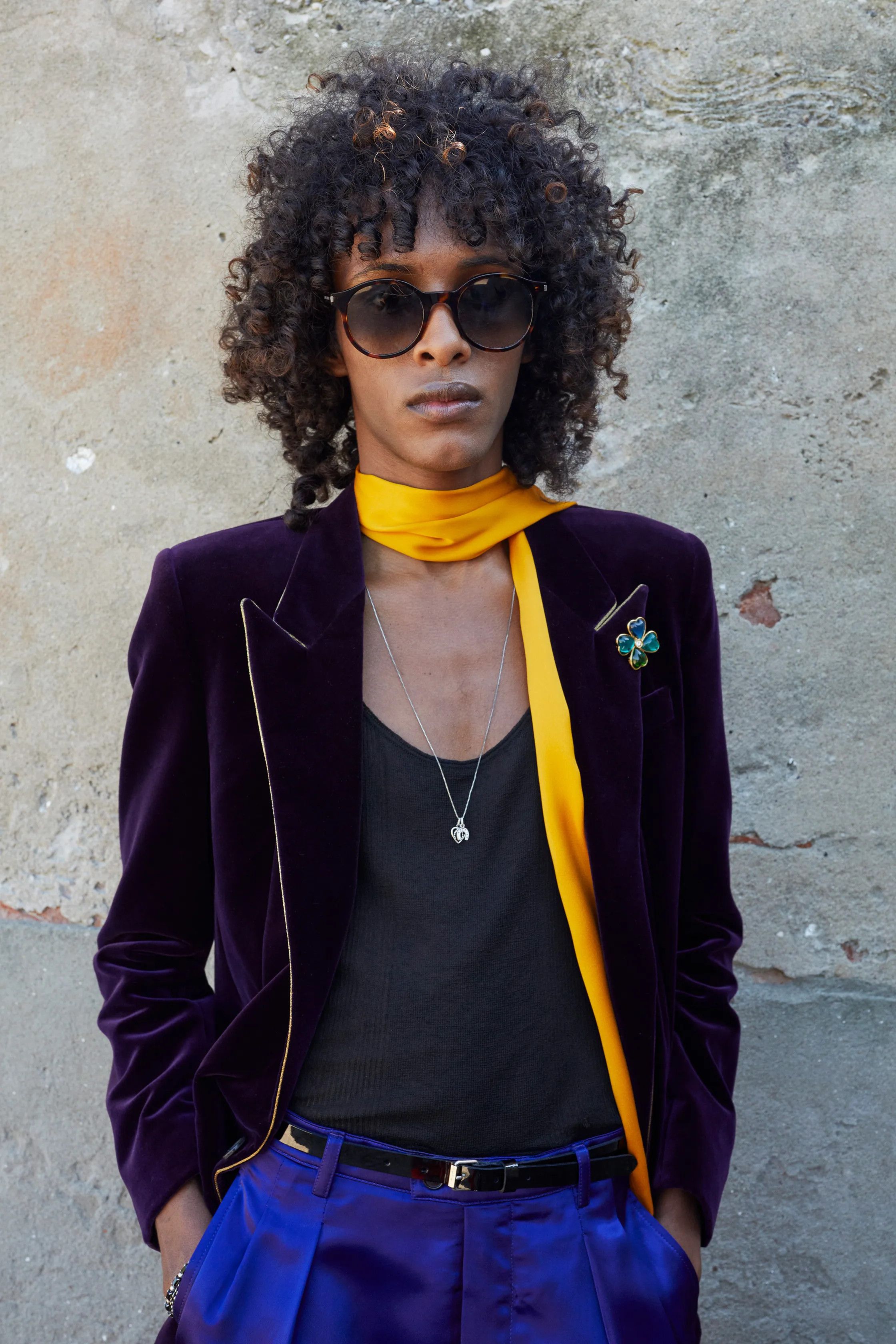 Saint Laurent Paris SS22 Saint Laurent Single Breasted Velvet Jacket Size 50R - 1 Thumbnail