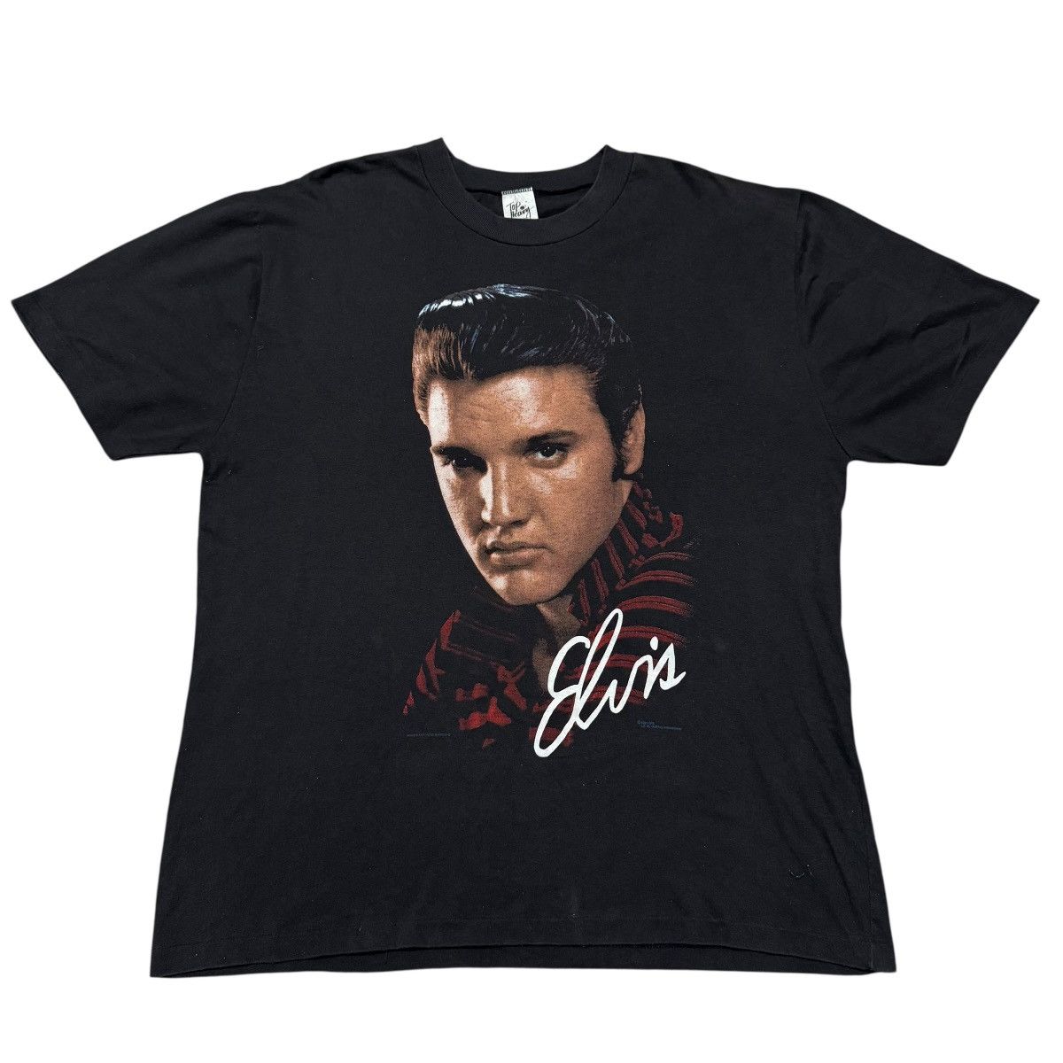 Band Tees Vintage 1991 Elvis Presley Portrait Shirt Single Stitch Size US XL / EU 56 / 4 - 1 Thumbnail