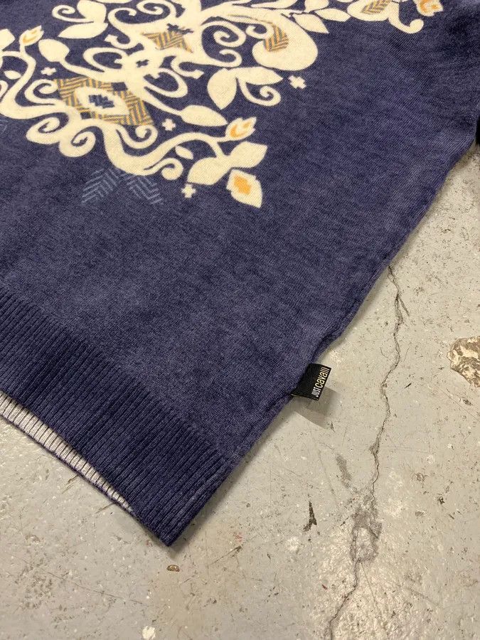 Designer × Just Cavalli × Vintage AW2007 Just Cavalli Blue Floral Mosaic Sweater Size US S / EU 44-46 / 1 - 6 Thumbnail