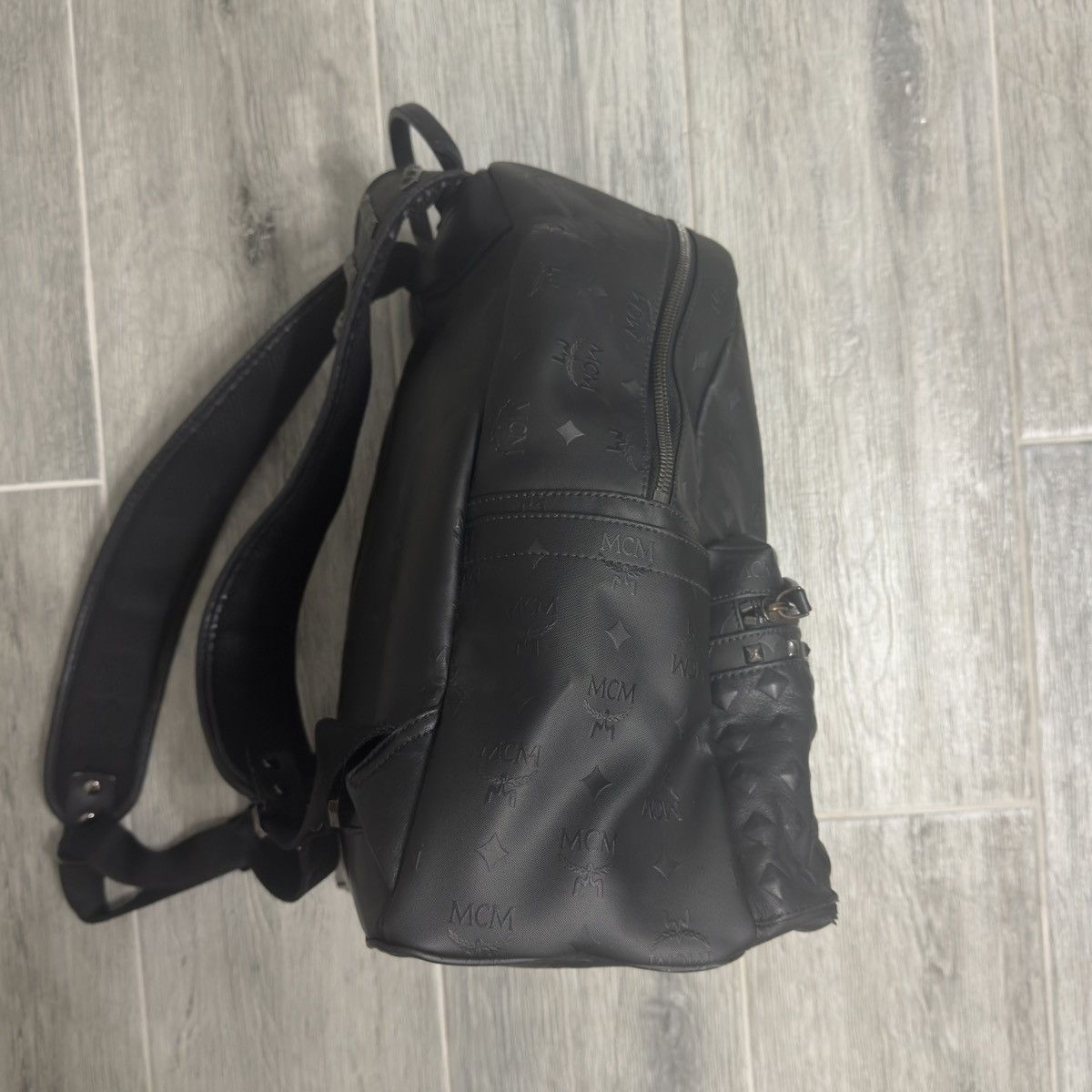 MCM MCM Black Studded Backpack Size ONE SIZE - 6 Thumbnail