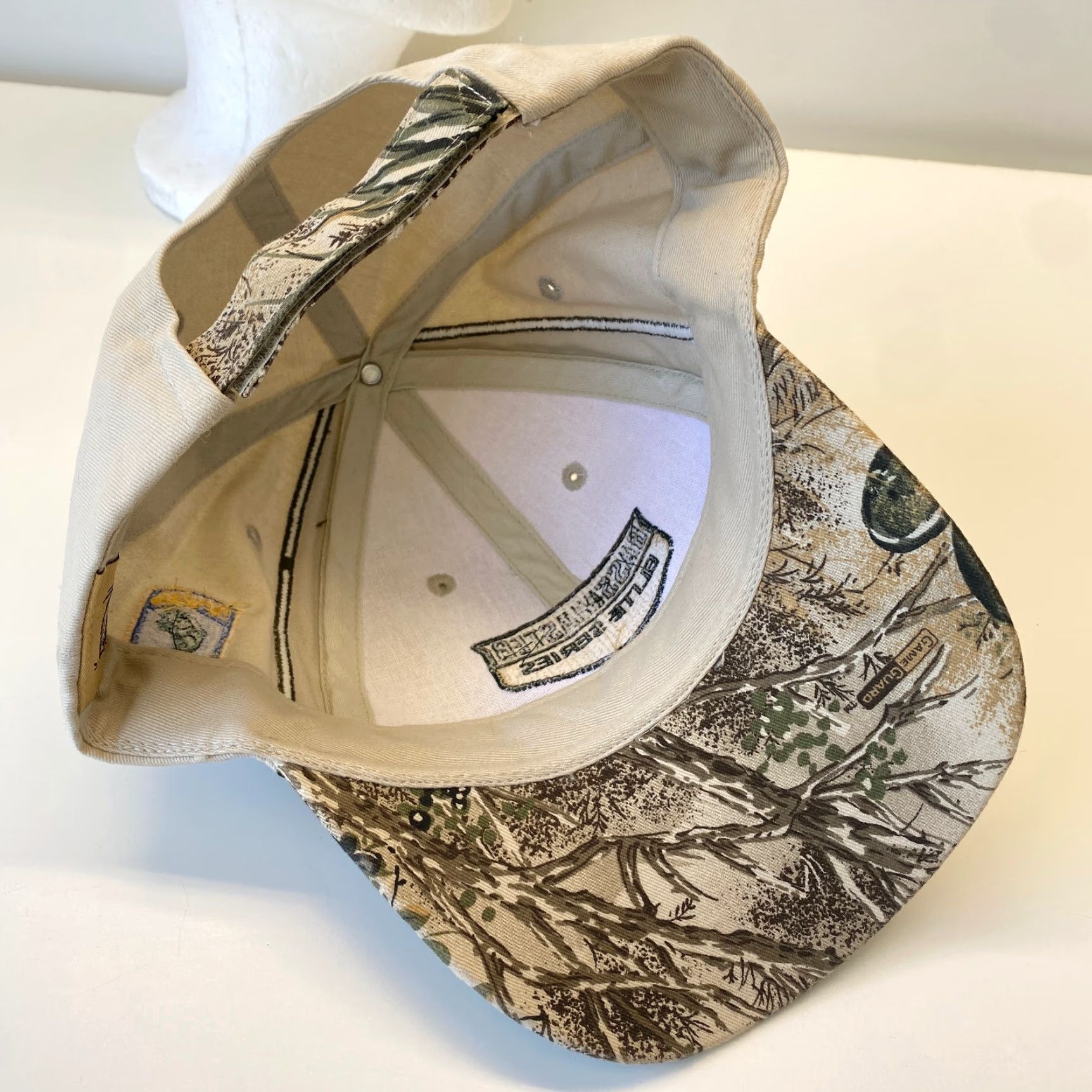 Vintage VINTAGE Game Guard BassMaster Elite Series Dad Hat Beige Camo Strapback Men Adjustable Cotton Baseball Cap Hat Mens Beige Camouflage USA 90s? Size ONE SIZE - 5 Thumbnail