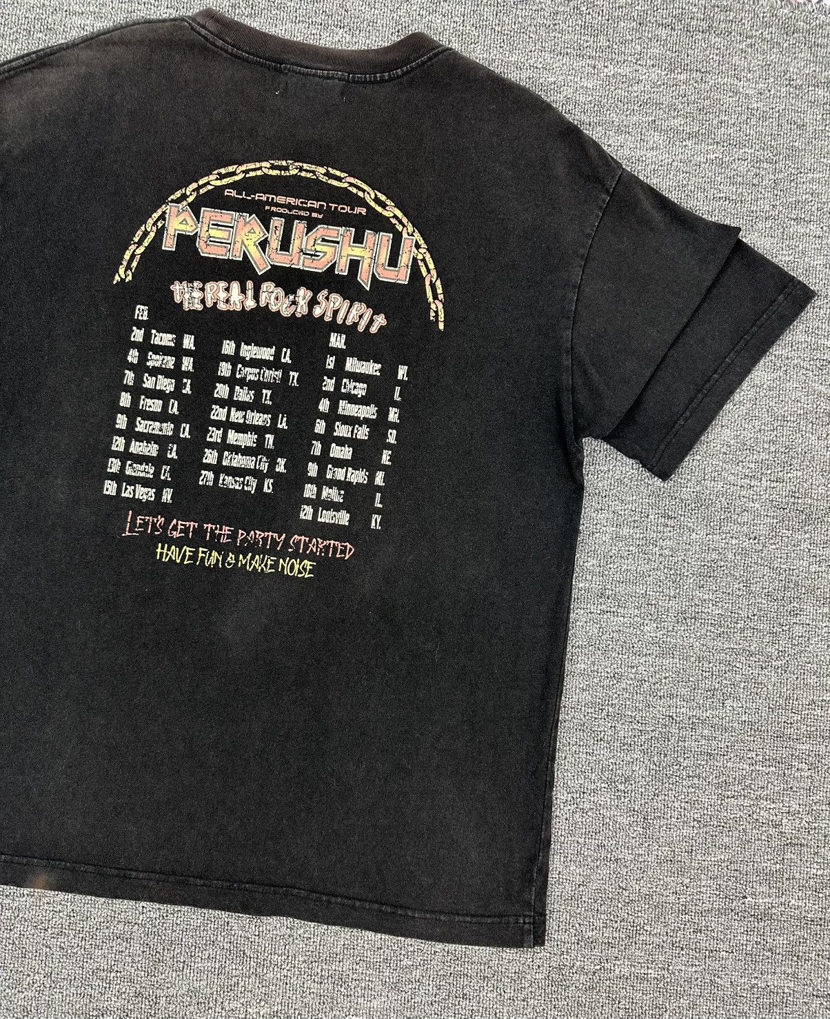 Japanese Brand Rare🔥Perushu Distressed Skull Design Shirt Size US L / EU 52-54 / 3 - 9 Thumbnail