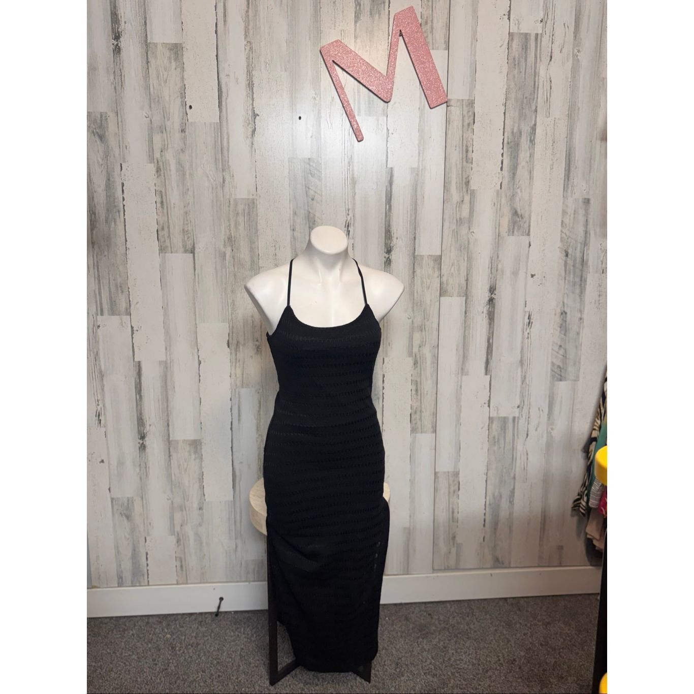 Forever 21 Forever 21 Black Crochet Maxi Dress – Strappy Back, Lined, S Size M / US 6-8 / IT 42-44 - 1 Thumbnail