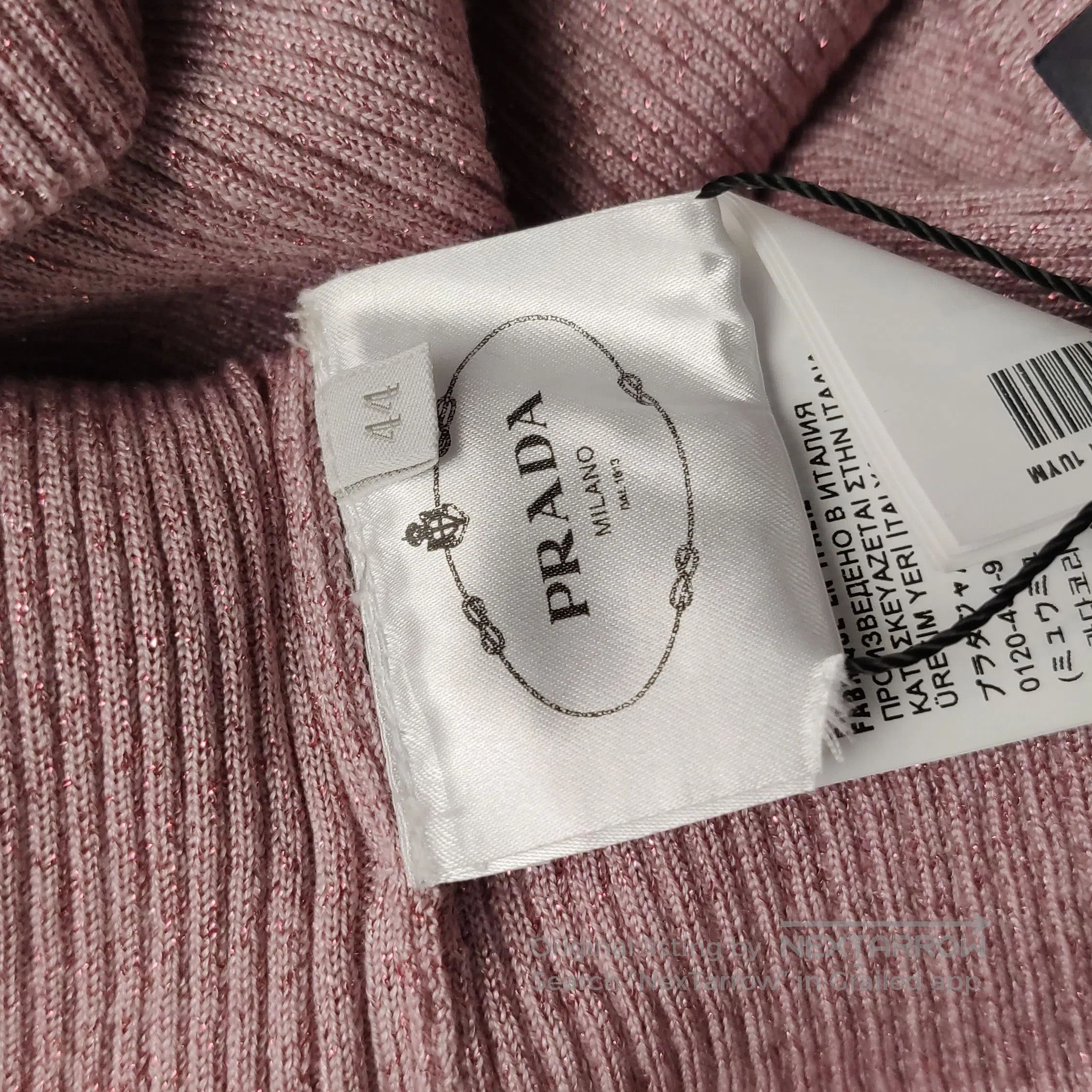 Prada Prada Ribbed Wool Silk Blend Knit Top . Size L / US 10 / IT 46 - 8 Thumbnail