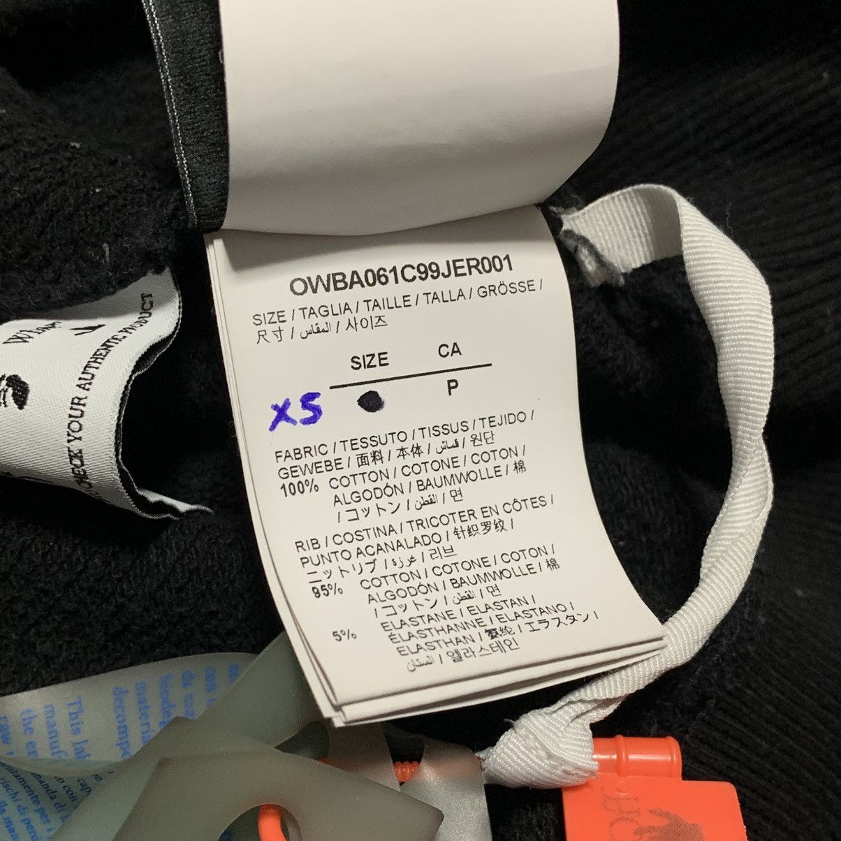 Off-White Off White XS Black Sweatshirt Crewneck Off Logo Short Virgil Size US XS / EU 42 / 0 - 9 Thumbnail