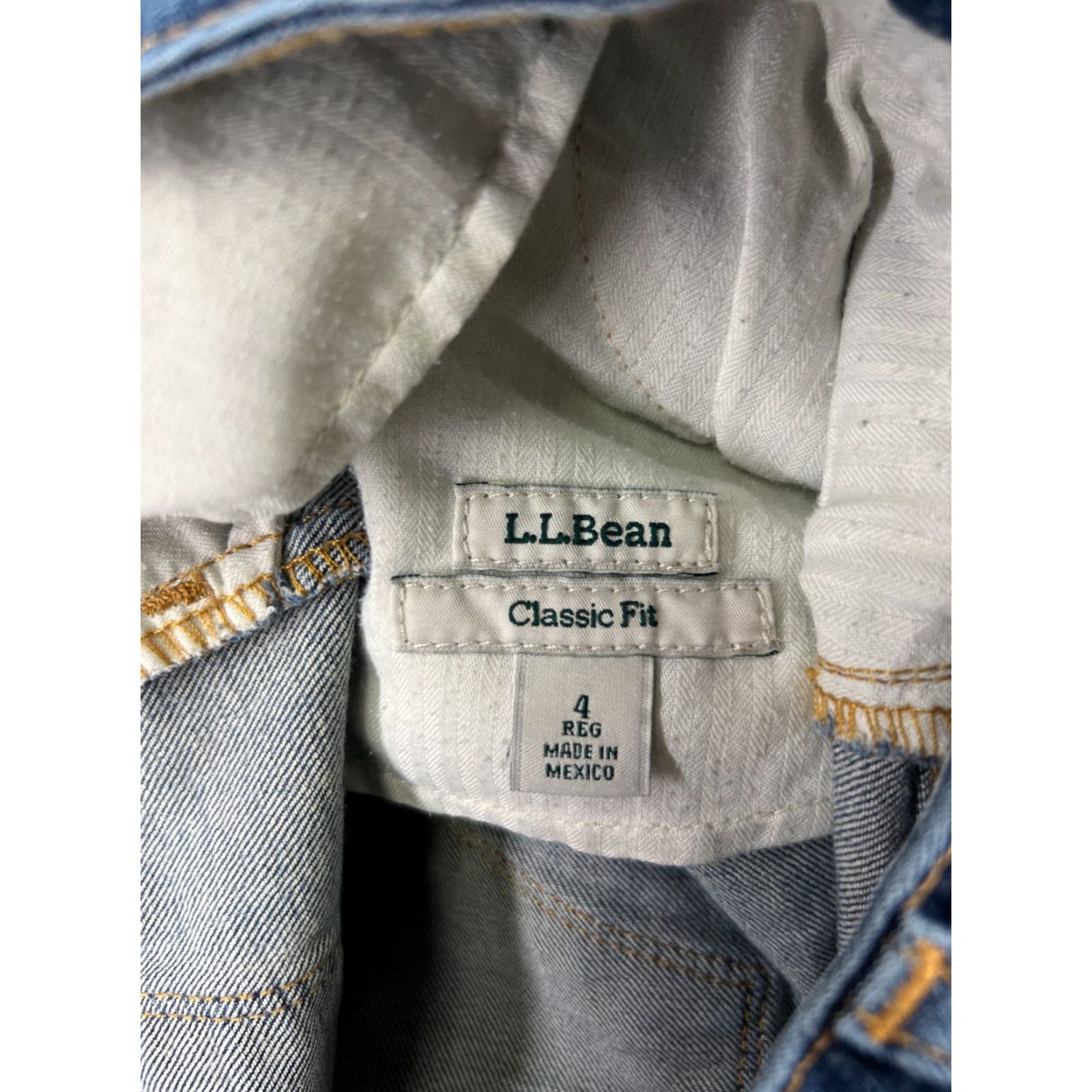 Vintage L.L. Bean Women's Blue Denim Bootcut Jeans Pants 4 Mid Rise 27 Inch Inseam Stretch Cotton Blend Size 27" / US 4 / IT 40 - 7 Thumbnail