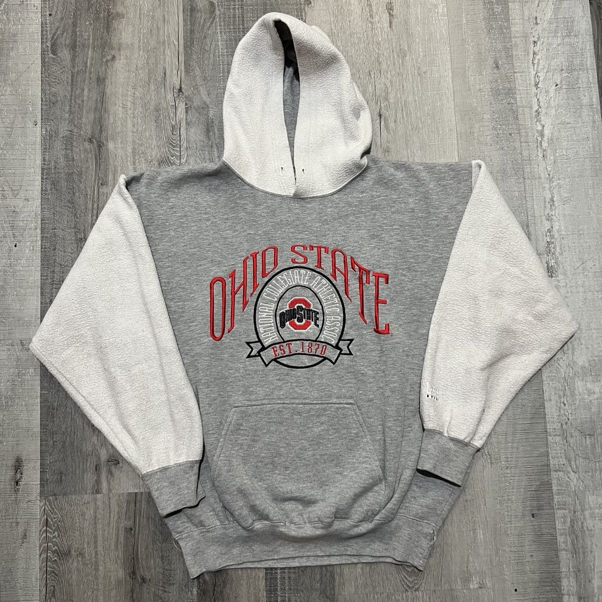 Vintage VTG Ohio State Buckeyes Two Tone 90sbCollege Fleece Hoodie Size US L / EU 52-54 / 3 - 1 Thumbnail